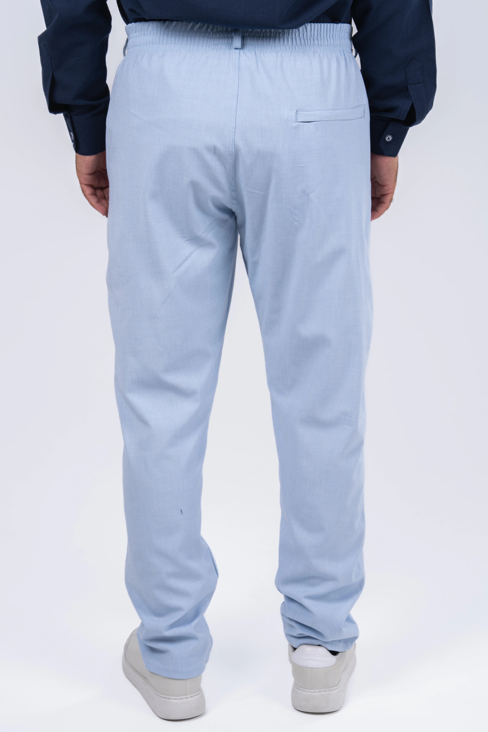 Leyyin Lastikli Şalvar Pantolon Mavi