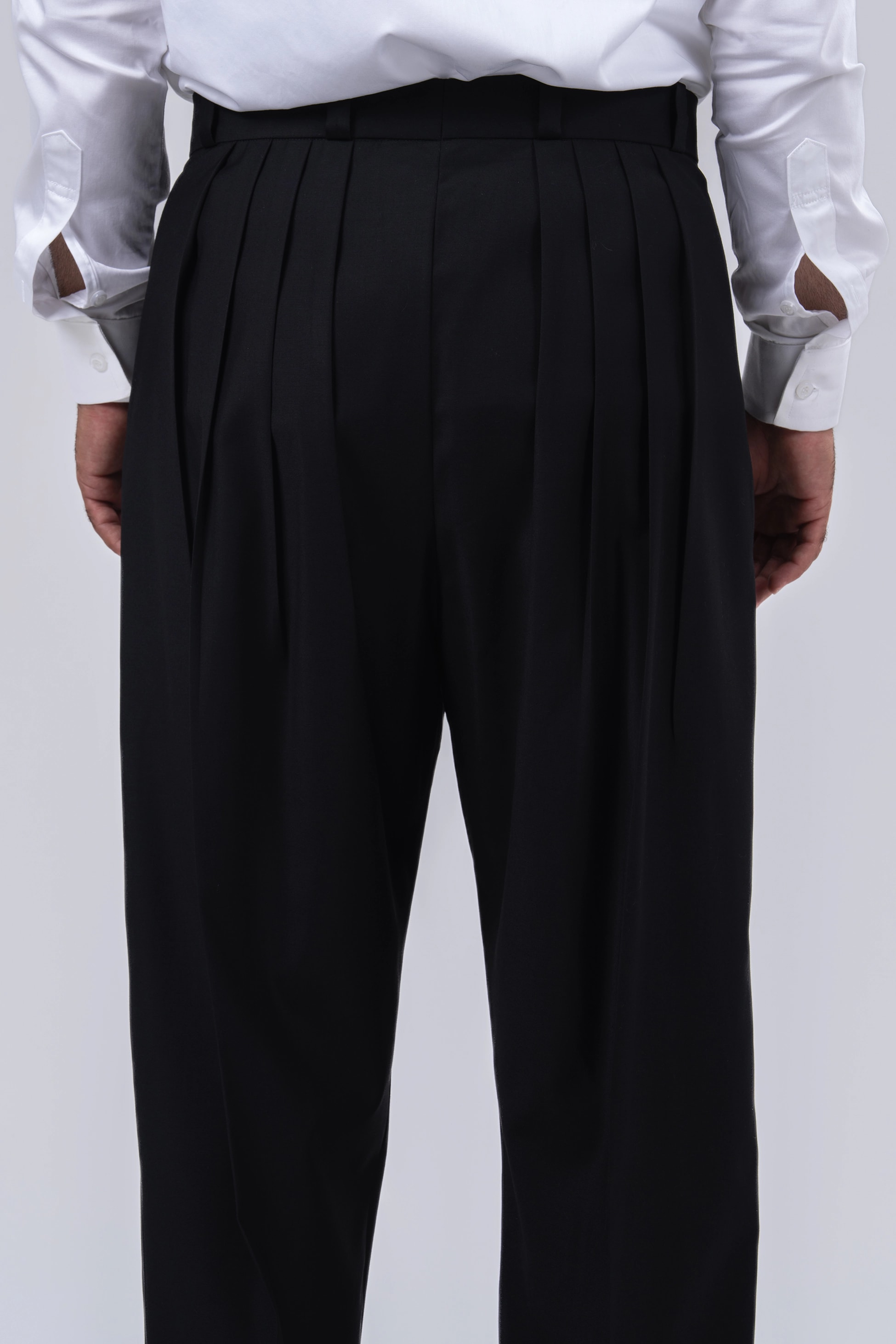 Siyah 4 Pileli Şalvar