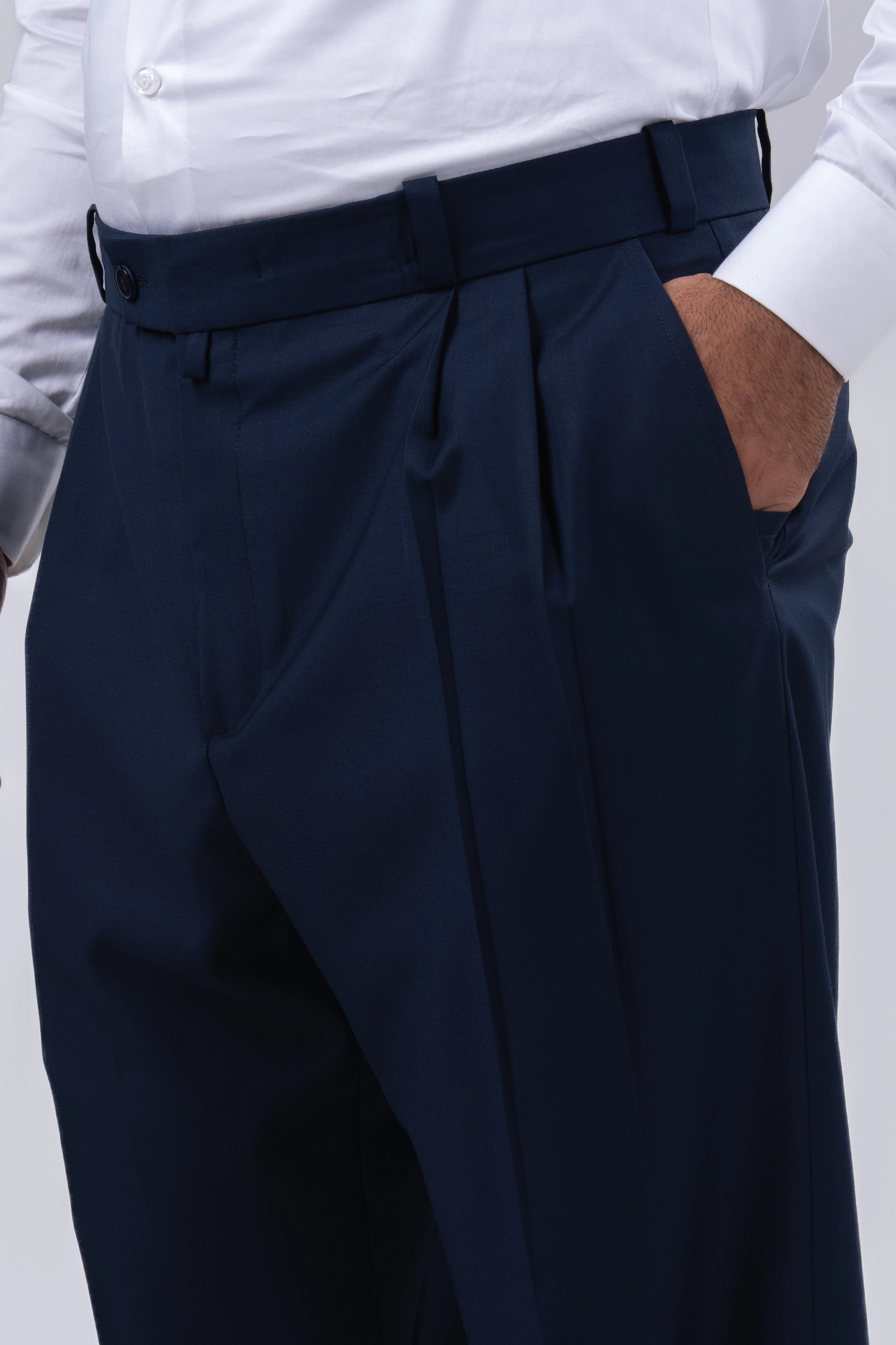 Lacivert 2 Pileli Şalvar