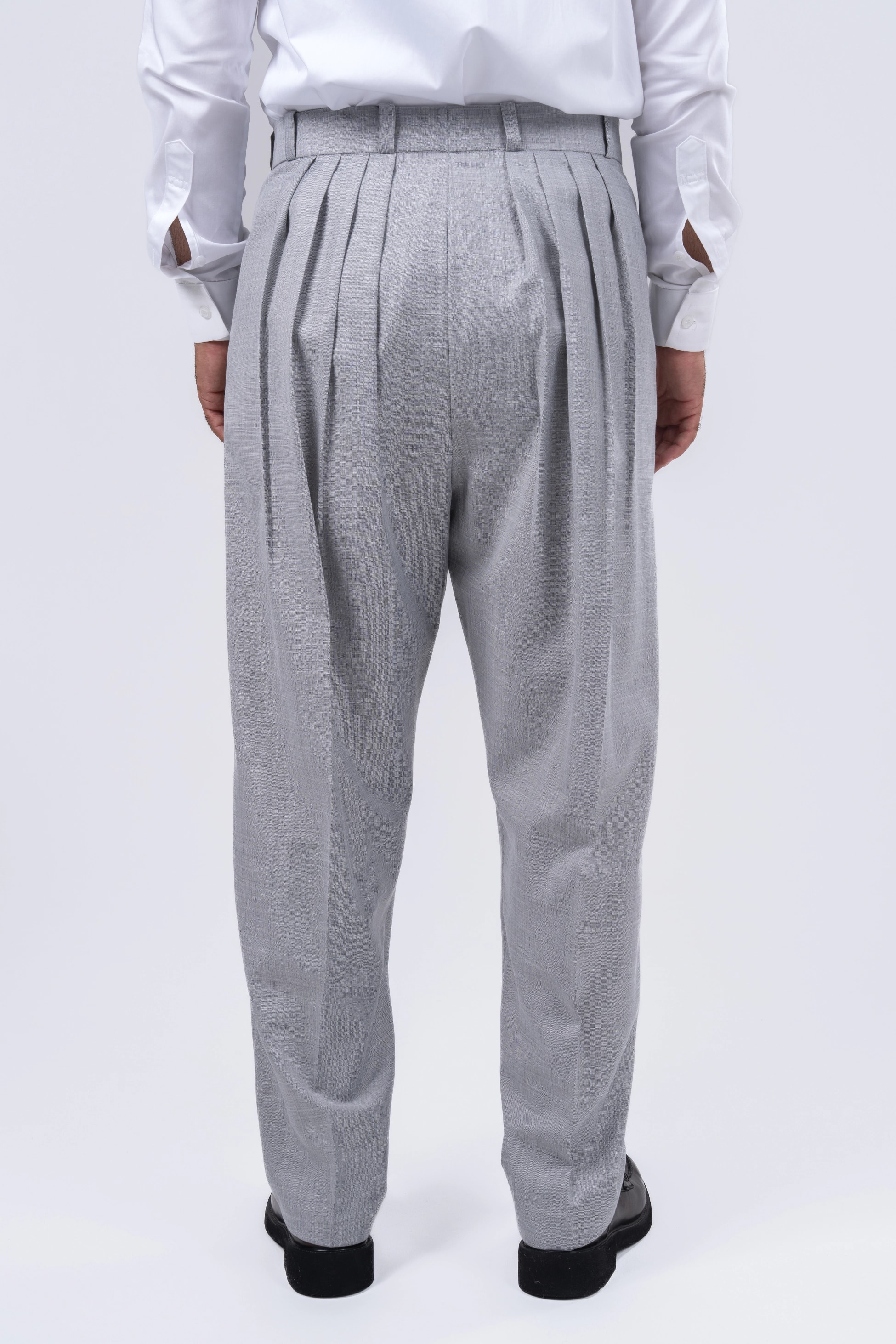 Gri 4 Pileli Şalvar