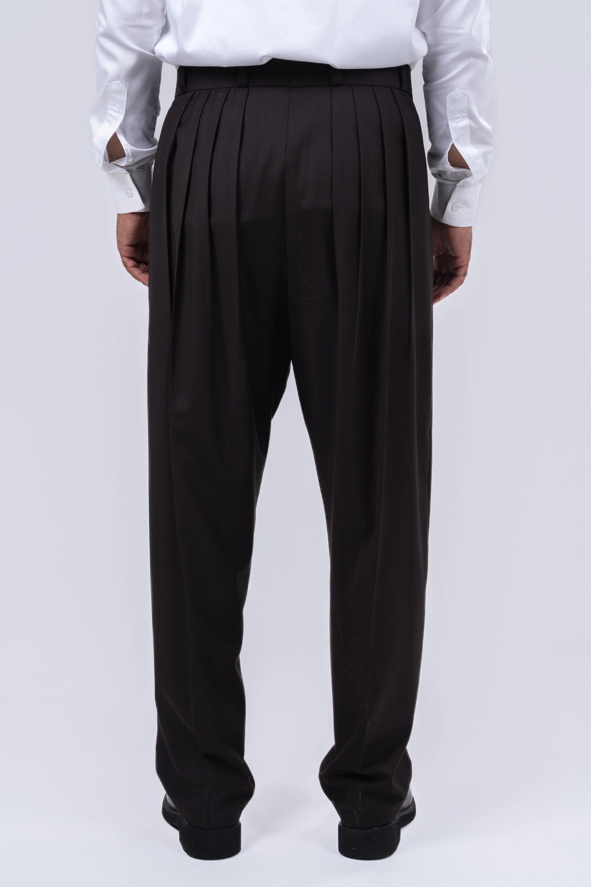 Kahverengi 4 Pileli Şalvar