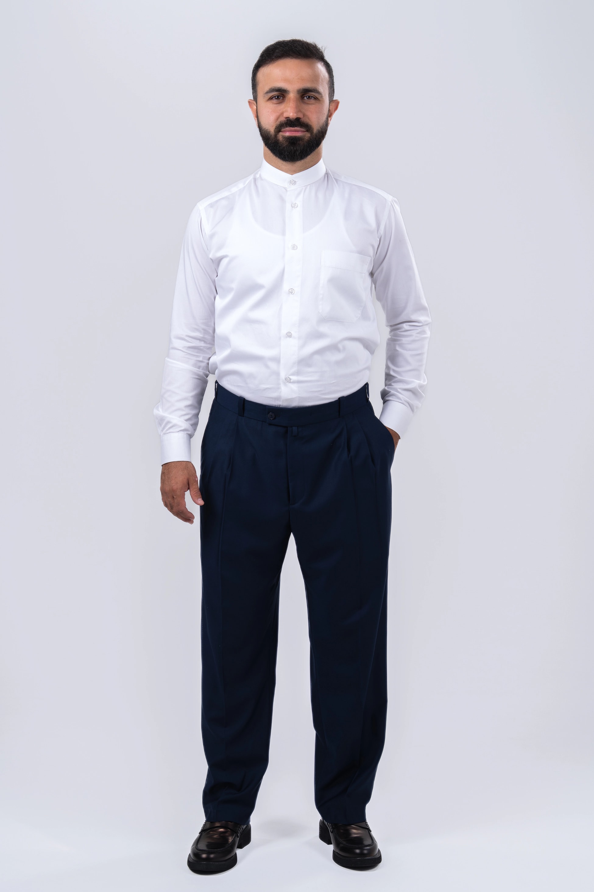 Lacivert 2 Pileli Şalvar