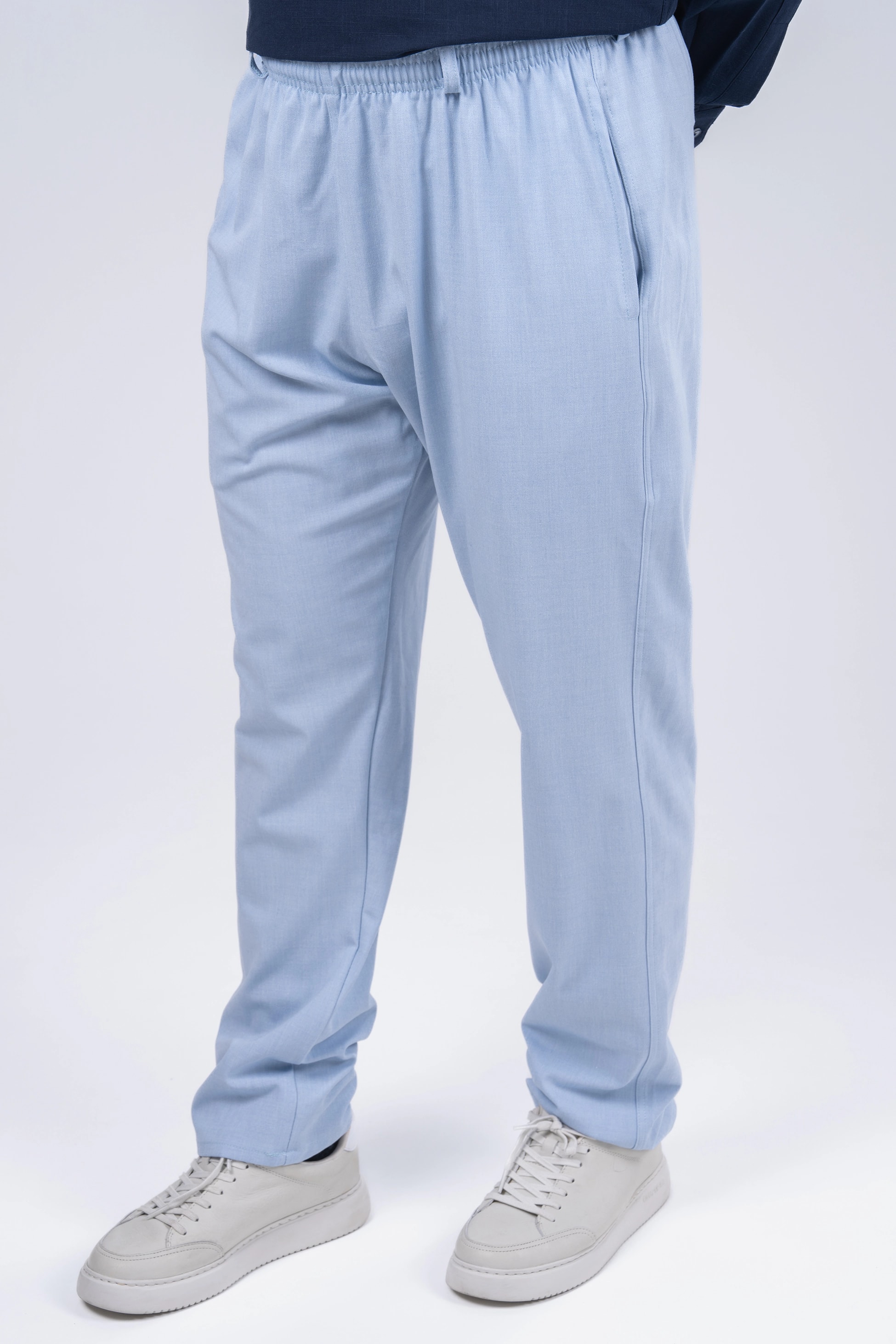 Leyyin Lastikli Şalvar Pantolon Mavi