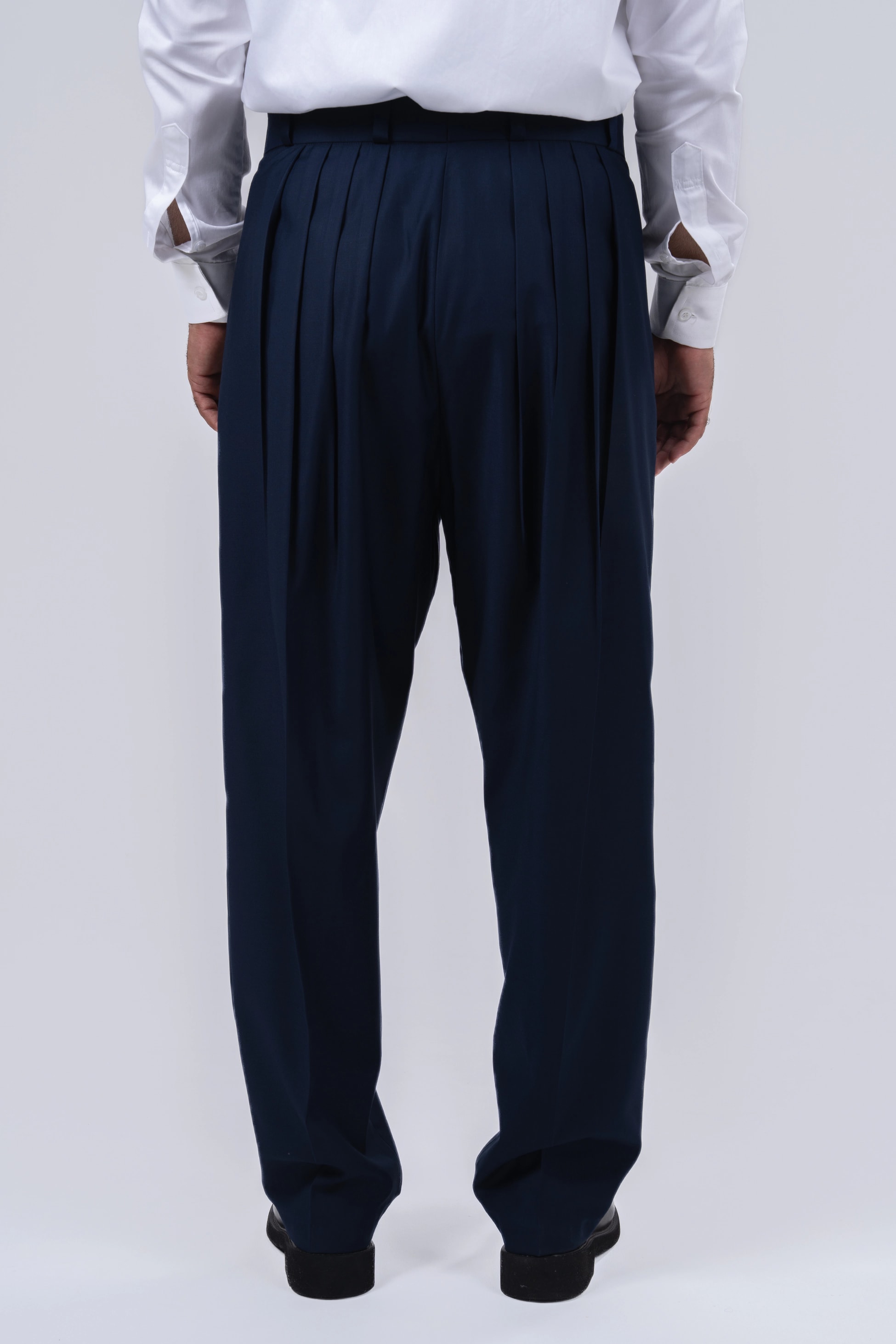 Lacivert 4 Pileli Şalvar