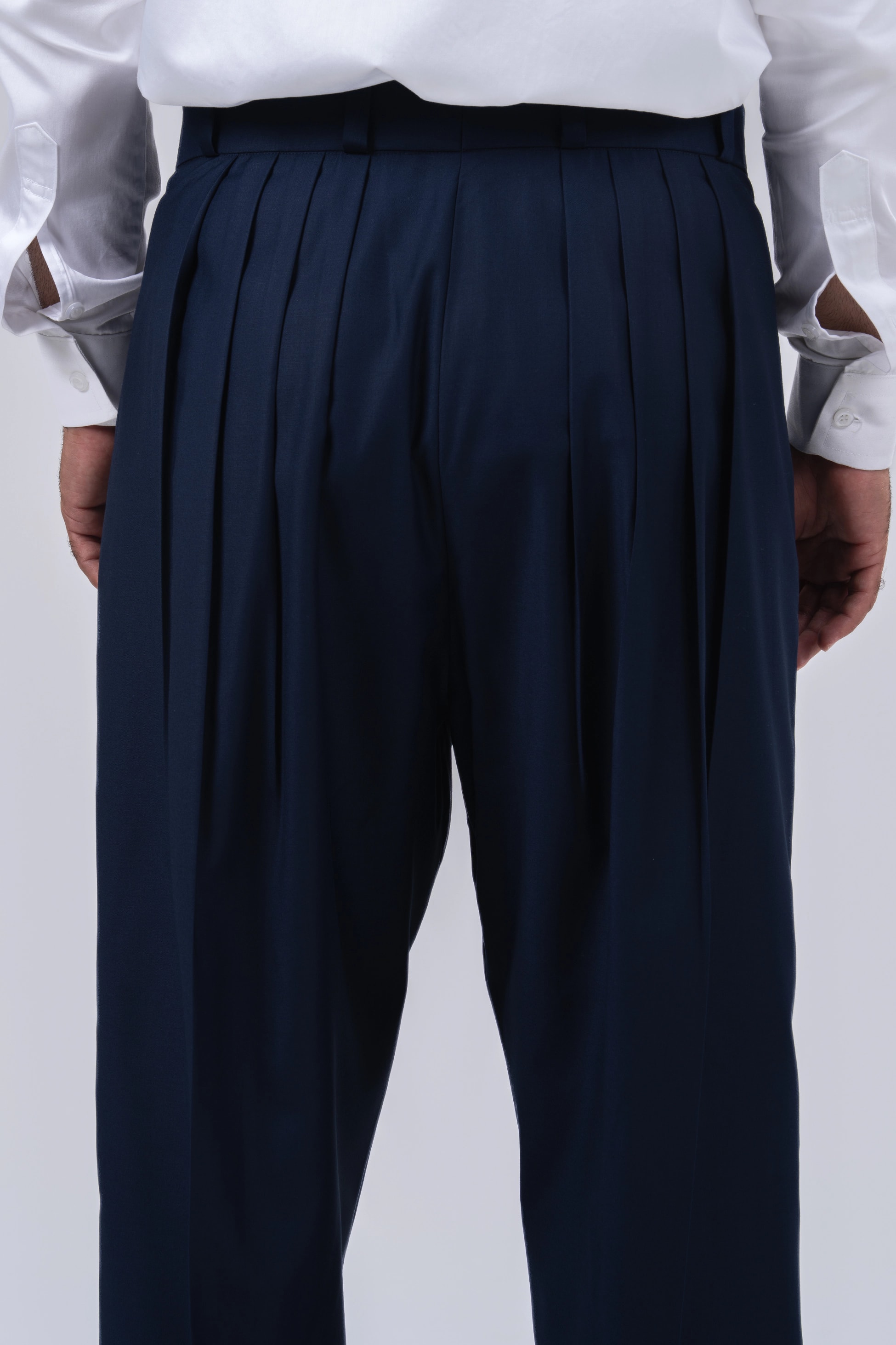 Lacivert 4 Pileli Şalvar