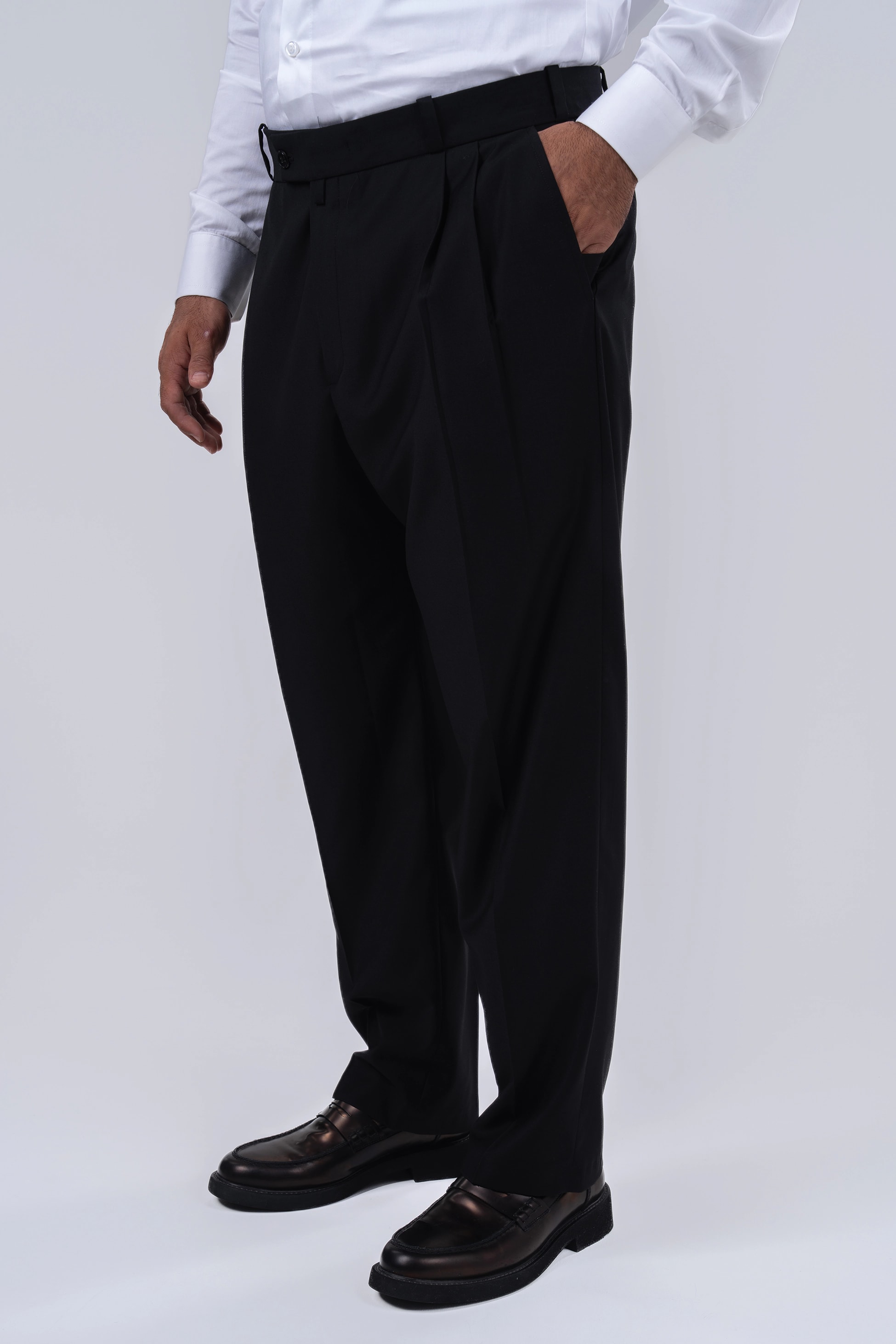 Siyah 2 Pileli Şalvar