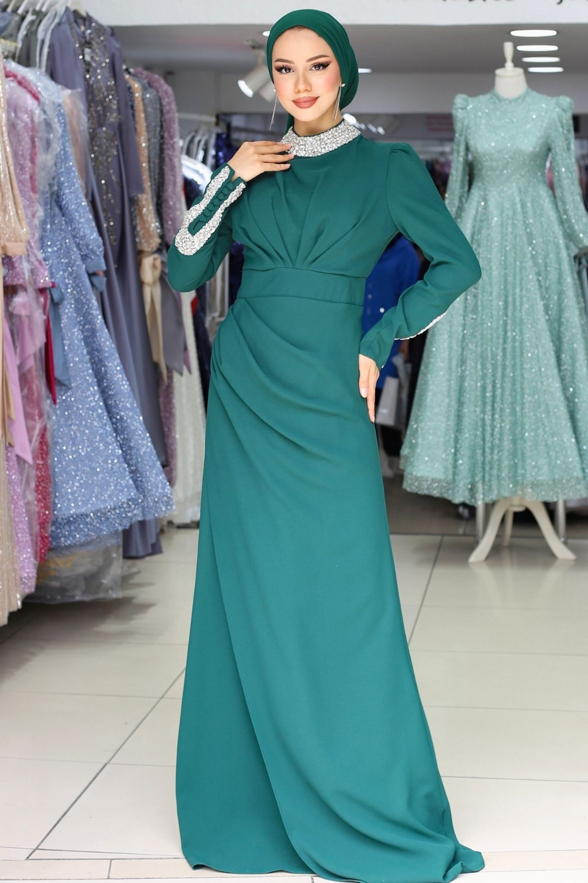 Nela Abiye Elbise  - Yeşil