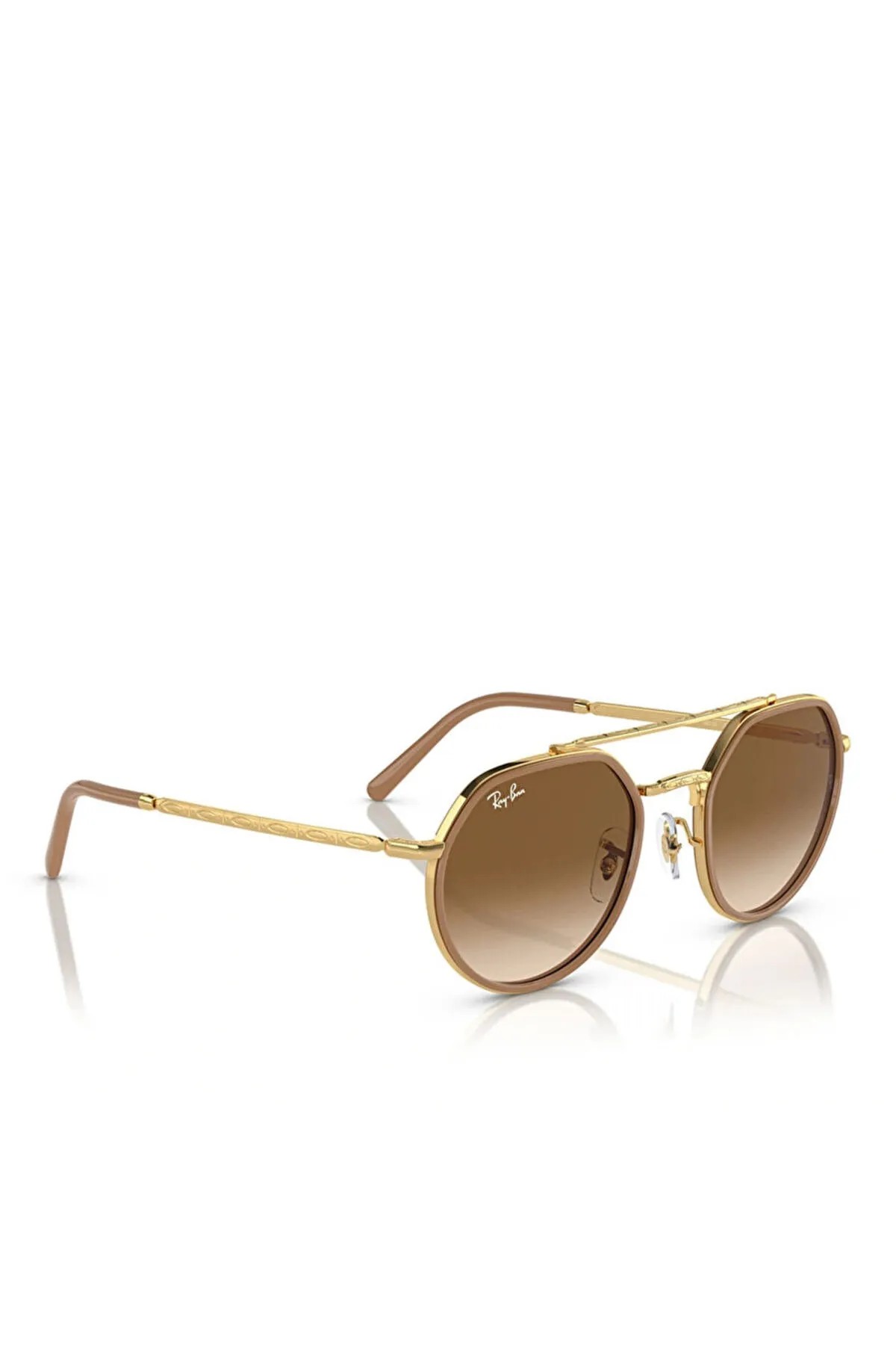 Ray-Ban Yuvarlak Formlu 51 ekartman kahve ünisex