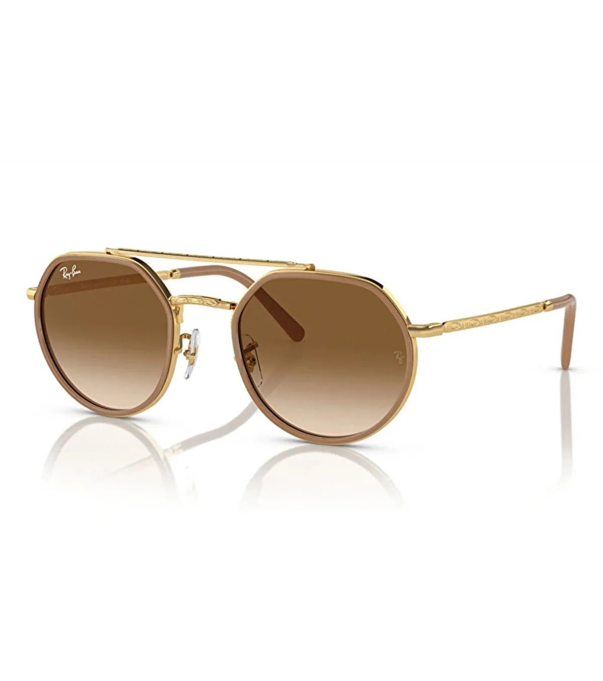 Ray-Ban Yuvarlak Formlu 51 ekartman kahve ünisex