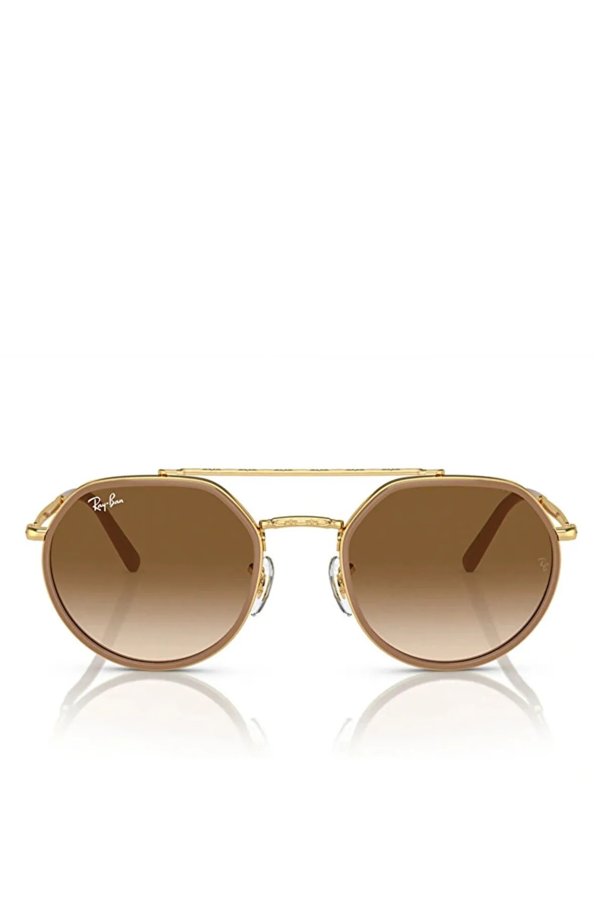 Ray-Ban Yuvarlak Formlu 51 ekartman kahve ünisex
