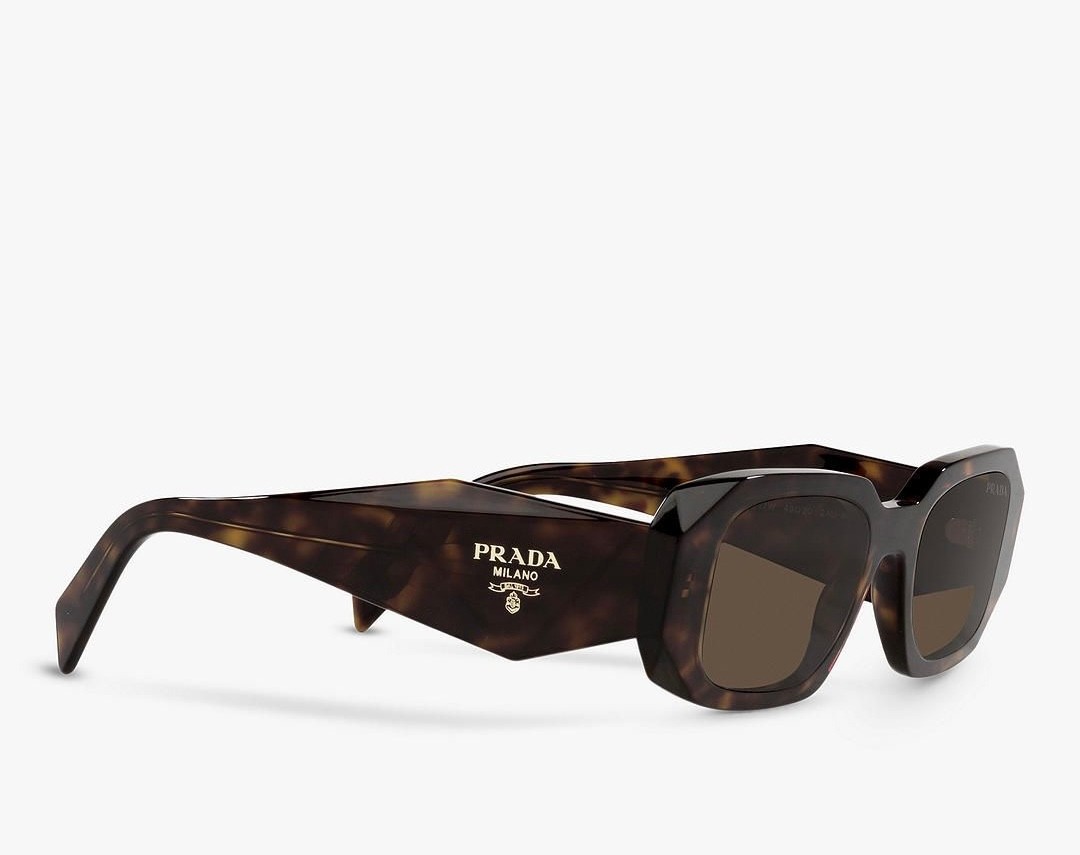 Prada PR 17WS Dikdörtgen Kahve Kadın Güneş Gözlüğü