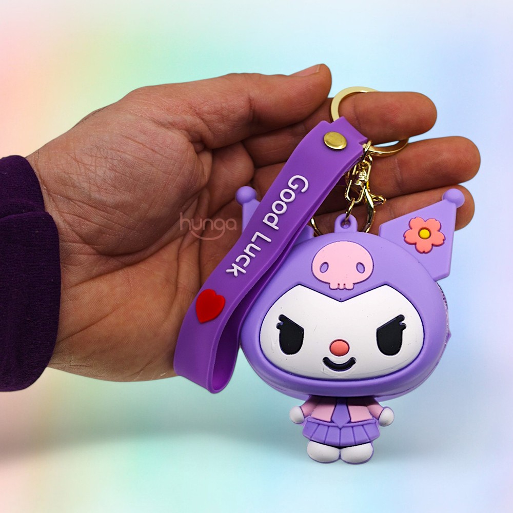 Sanrio Kuromi Silikon Cüzdan Anahtarlık - Çanta Süsü