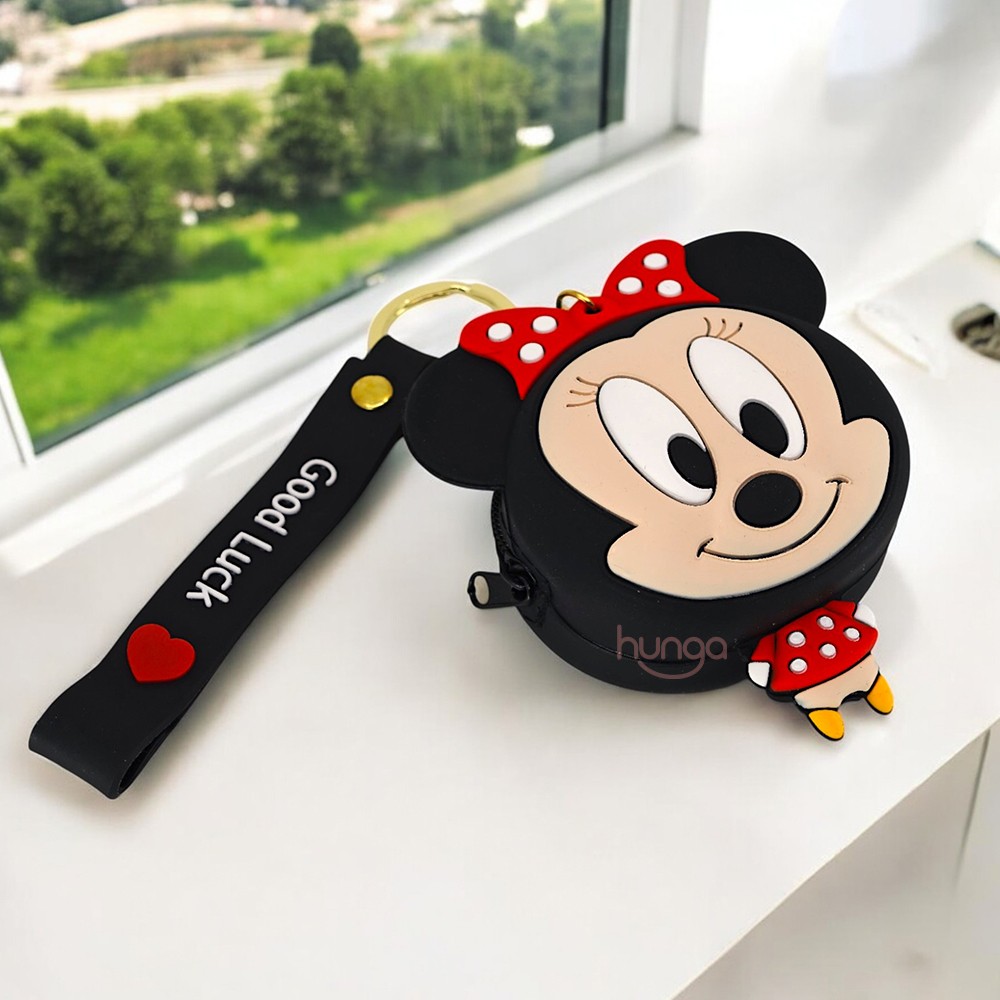 Mickey Mouse Silikon Cüzdan Anahtarlık - Çanta Süsü