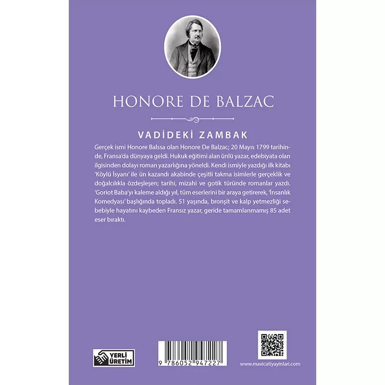 Vadideki Zambak - Honore De Balzac