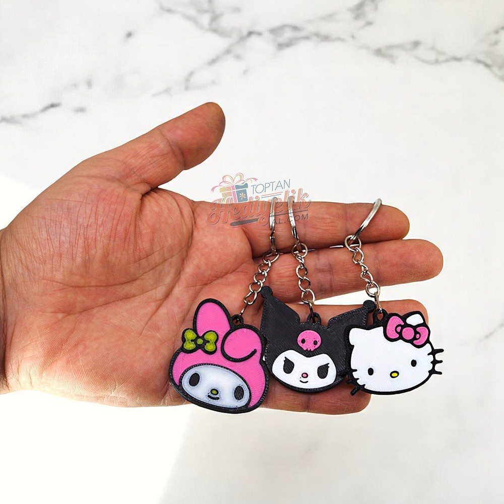 Sanrio - Hello Kitty - My Melody - Kuromi Anahtarlık