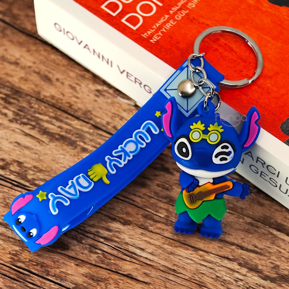 Gitarist Stitch Silikon Anahtarlık
