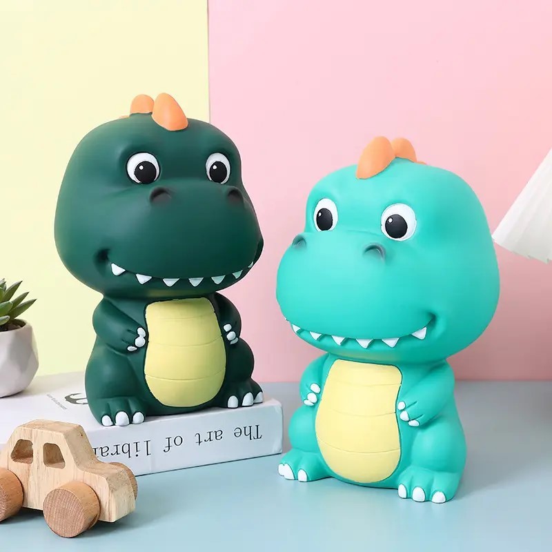 Karikatür Tasarımlı Dinozor Kumbara