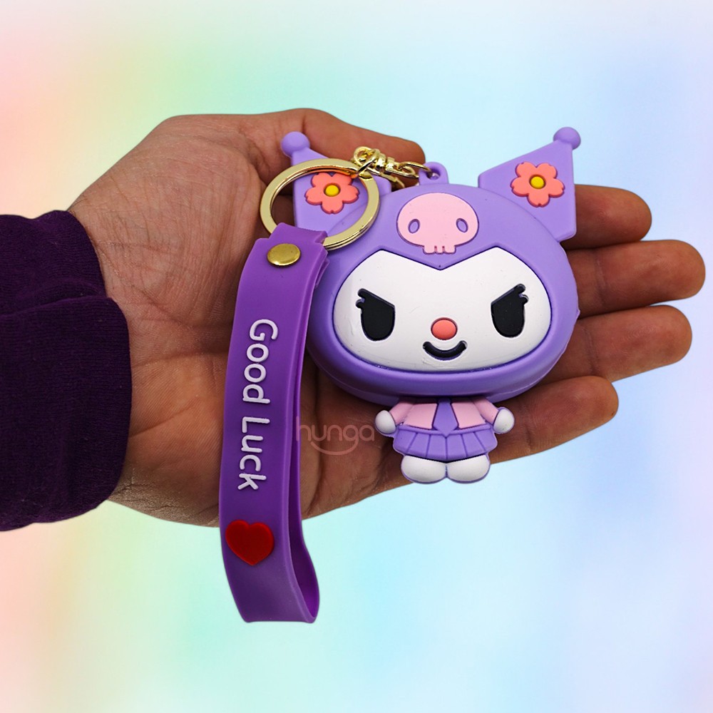 Sanrio Kuromi Silikon Cüzdan Anahtarlık - Çanta Süsü