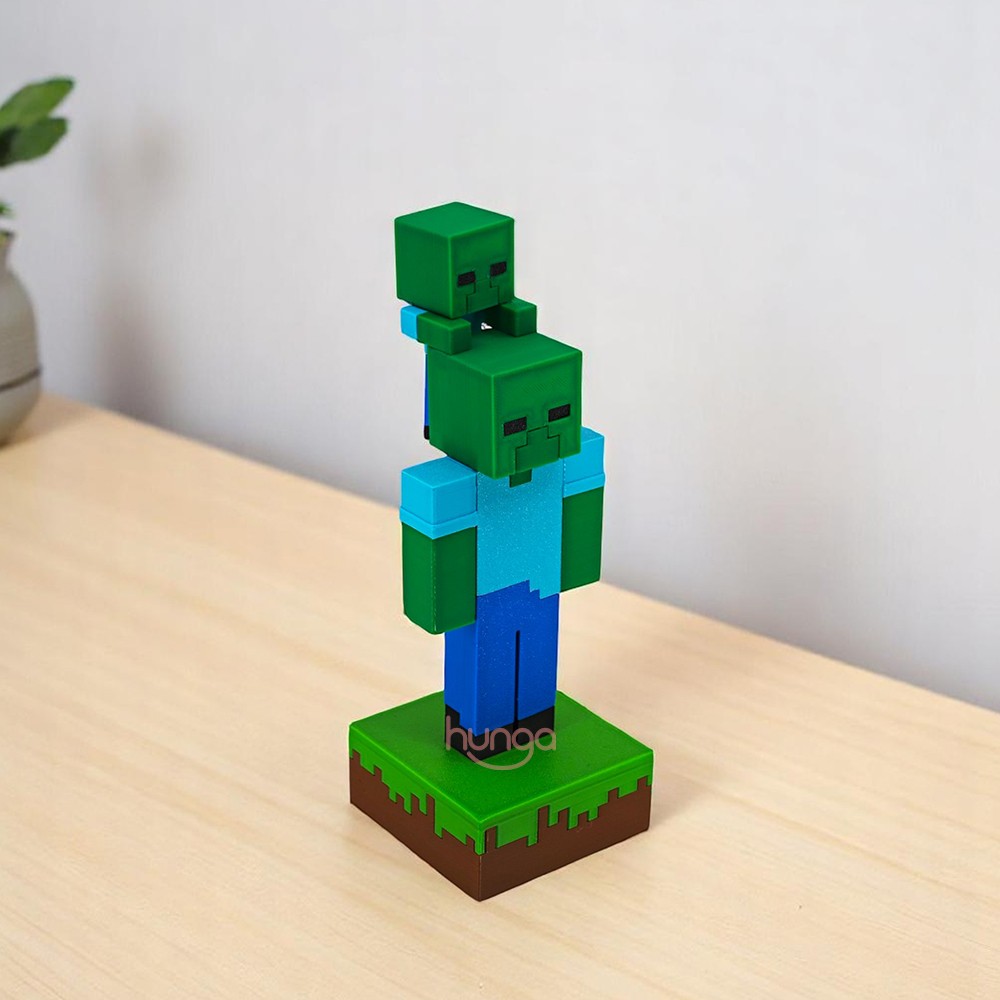 Minecraft - Zombie + Baby Zombie Figür