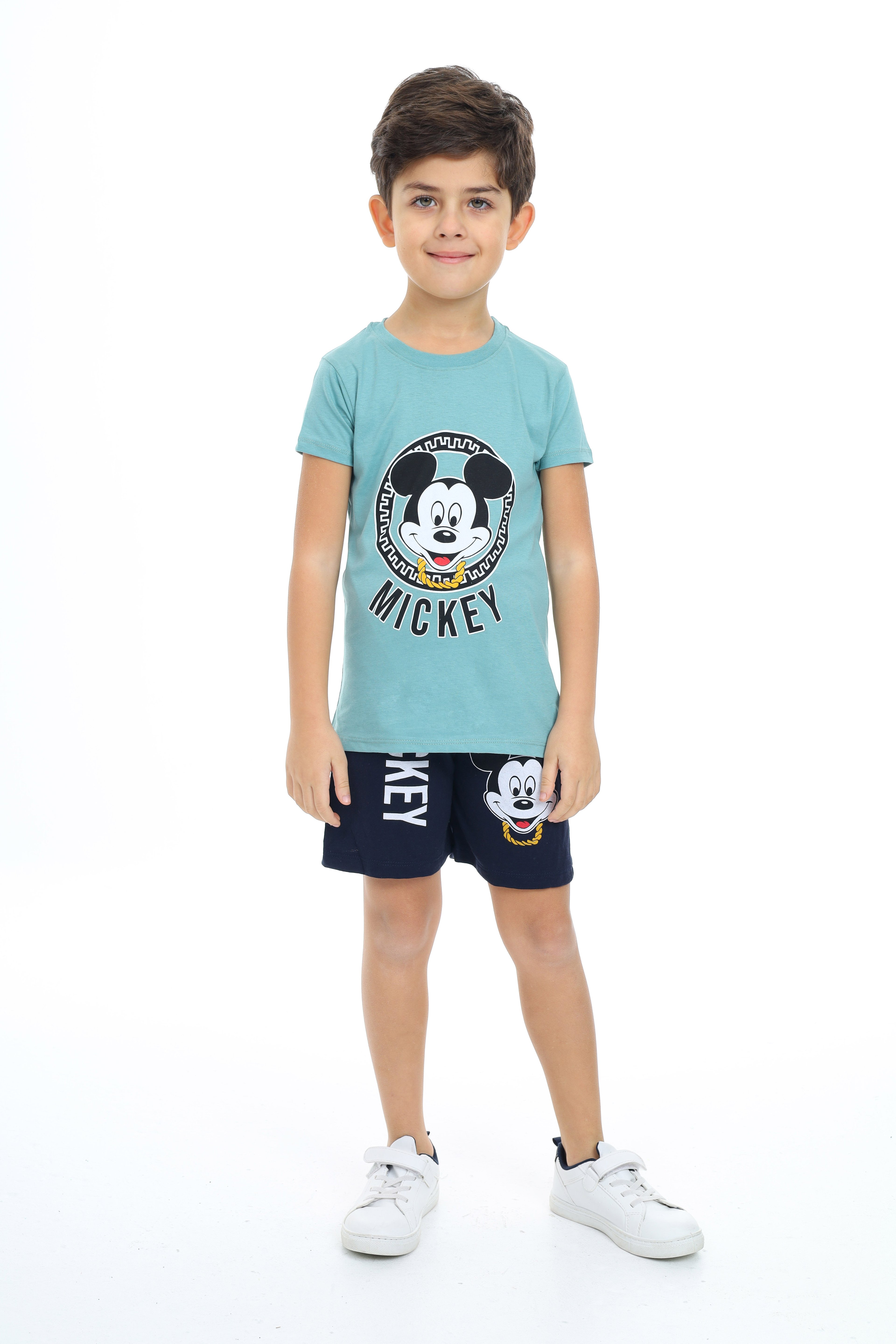 MİCKEY MOUSE BASKILI ALT ÜST TAKIM 2016 - Açık Mint