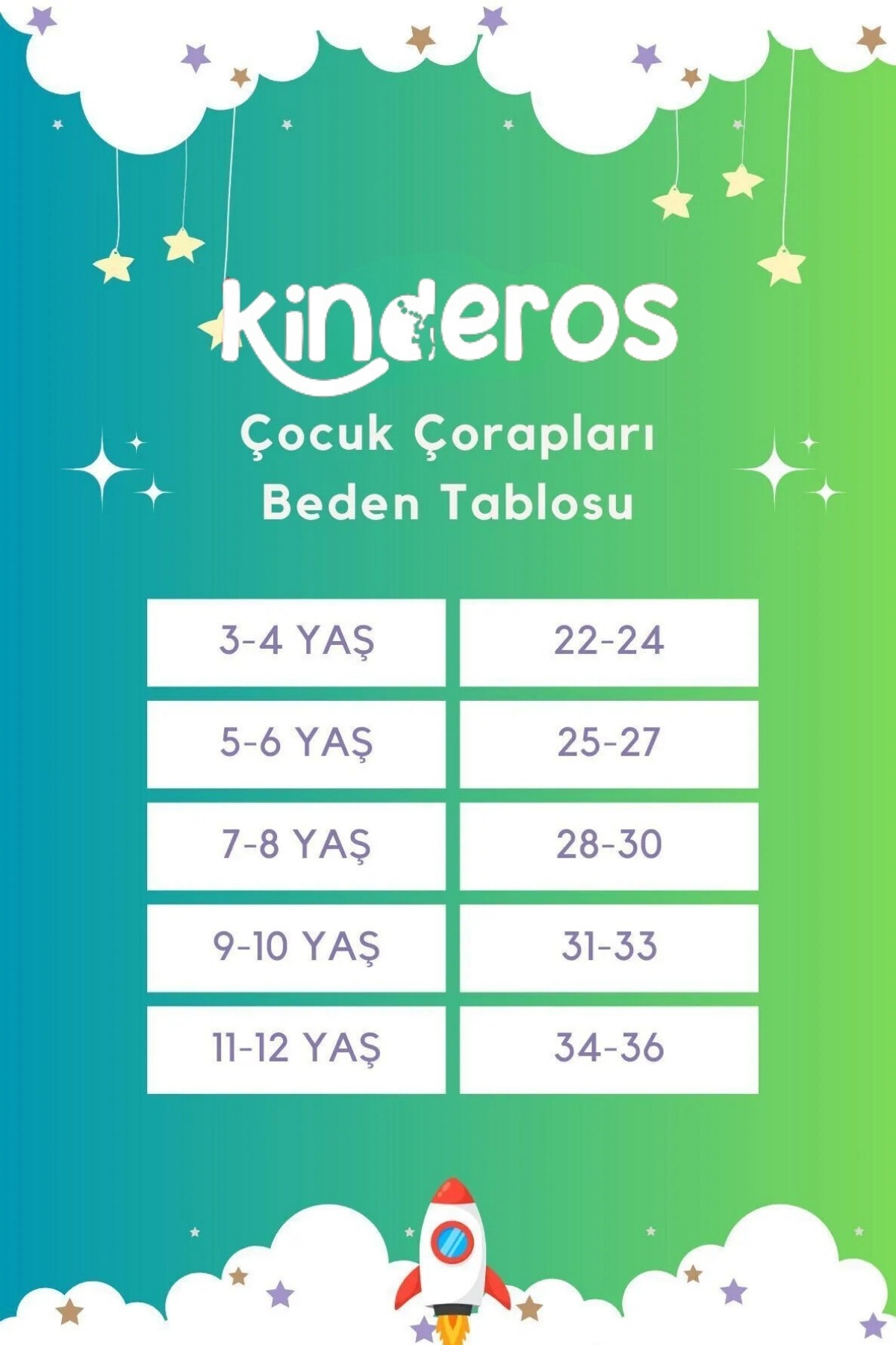 Unisex Çocuk Çorap Kışlık 4 Çift - Çok Renkli