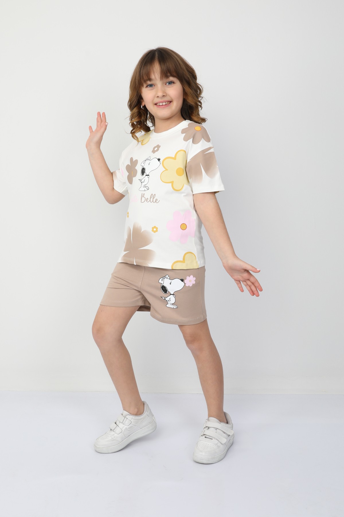 Cute Belle Baskılı Kız Çocuk Takım 6411