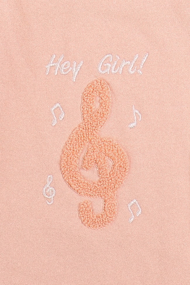 Kız Çocuk Hey Girl Nakışlı Şardonlu Eşofman Altı - 46462-52