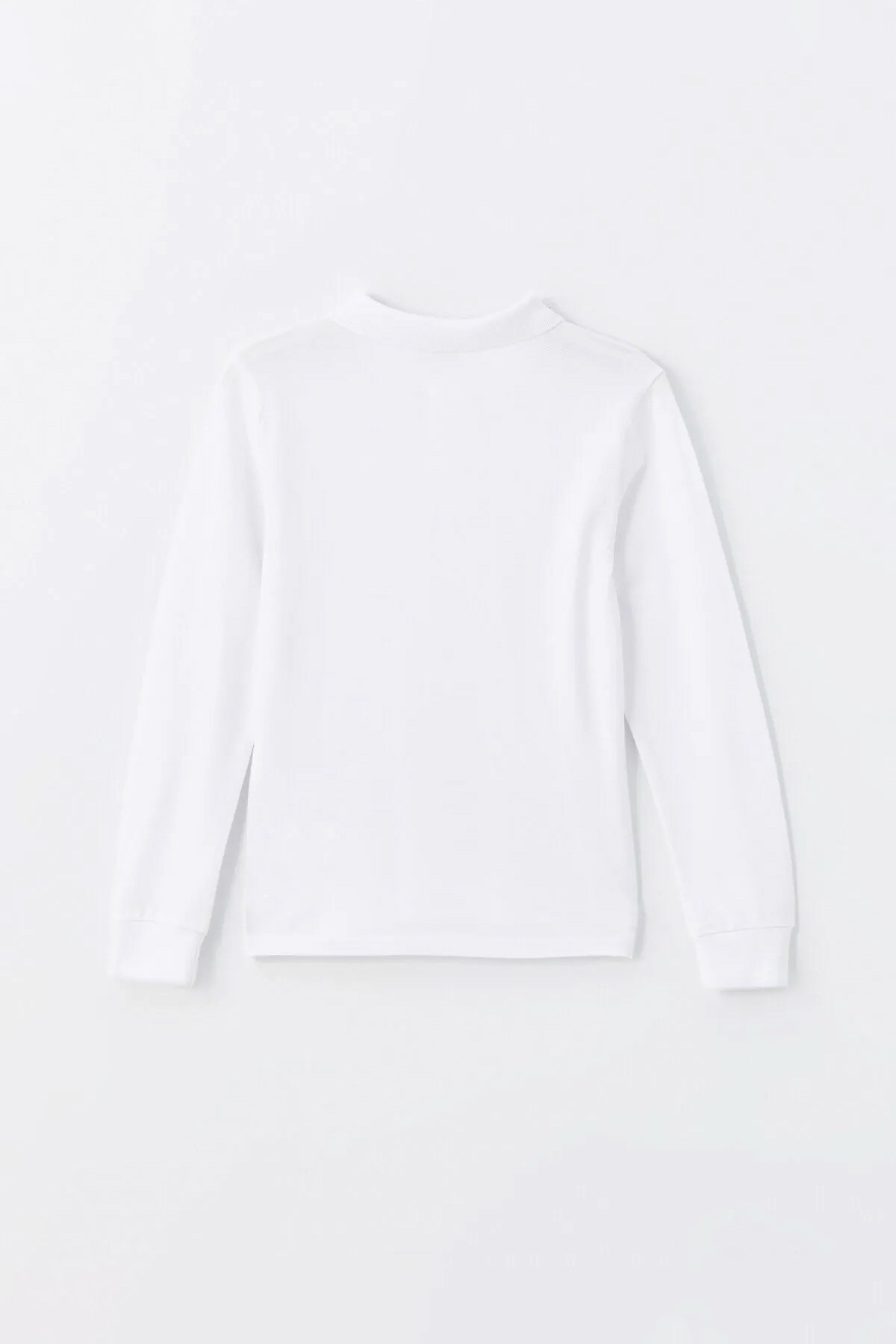 Unisex Uzun Kollu Polo Yaka Pamuklu Okul Tshirt - 2309