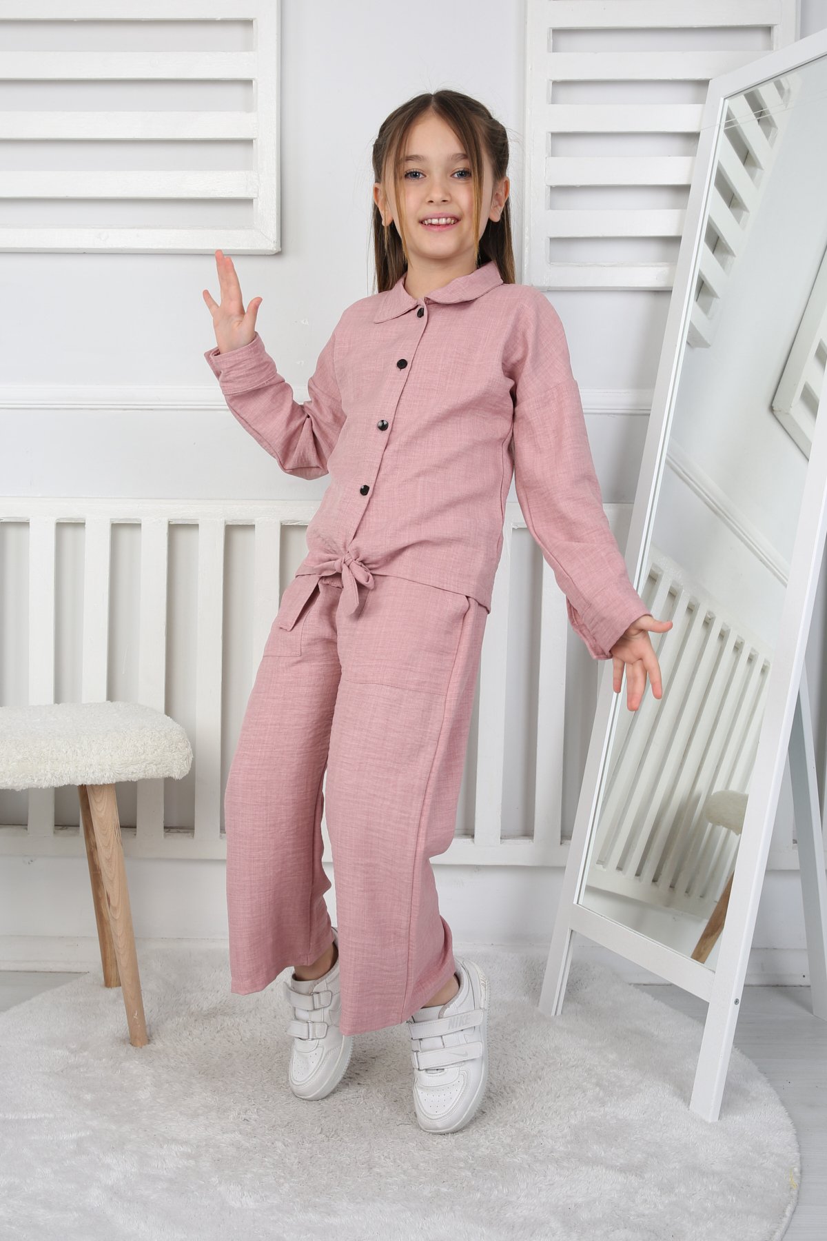 Belıve In Yourself Ve Kurdela Detyalı Kız Çocuk Takım 3049