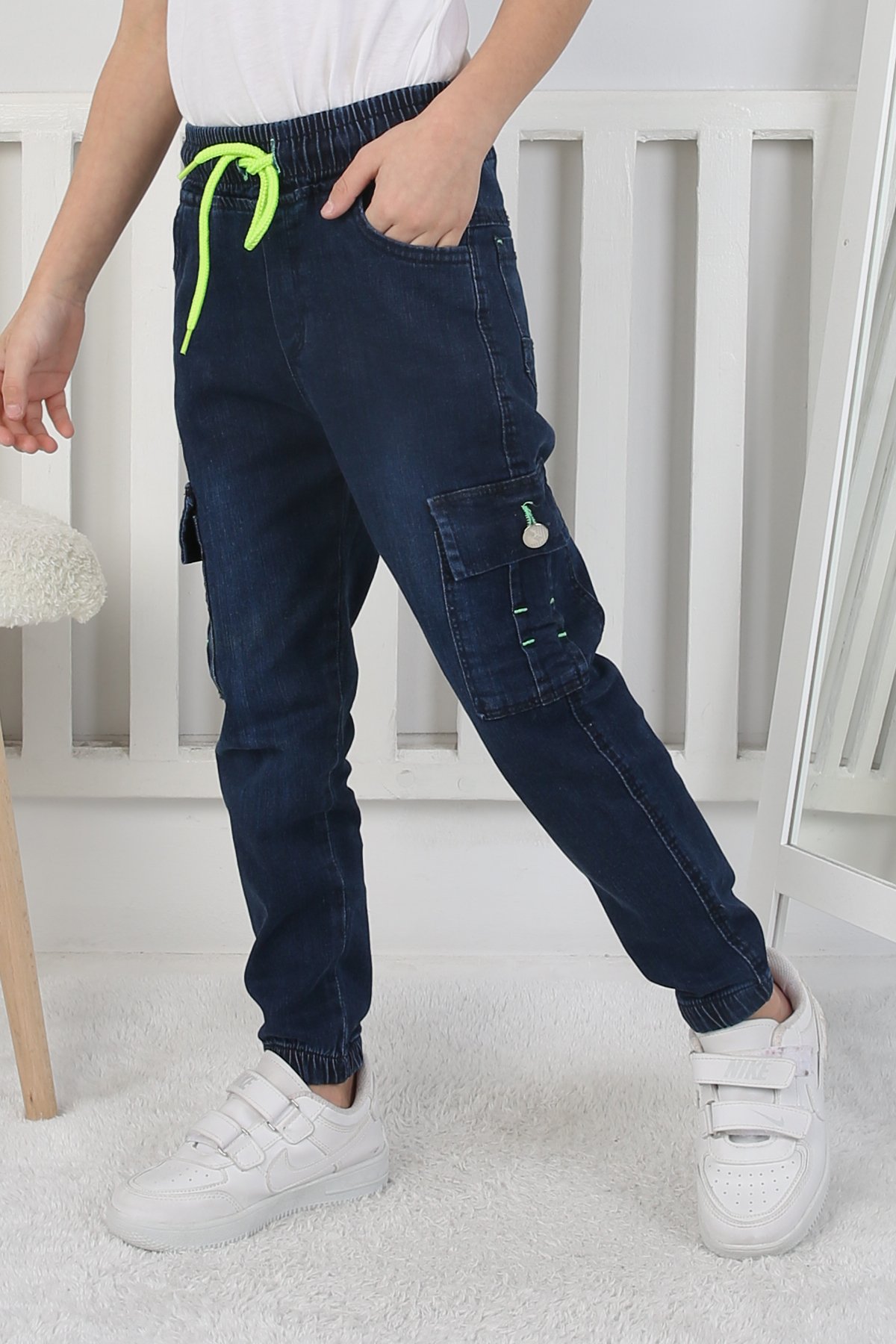 Komutan Cepli Erkek Çocuk Lacivert Kot Pantolon 2465