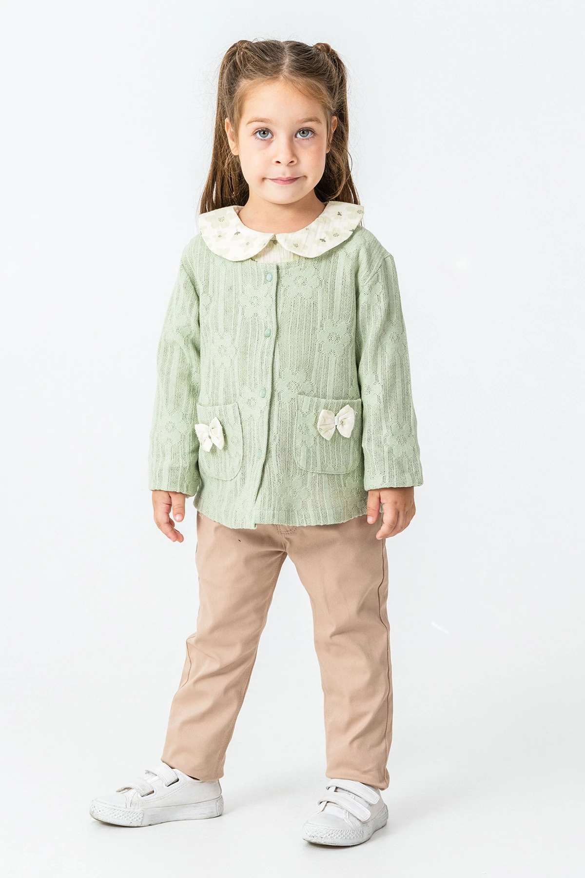 Fiyonk Cep Detaylı Kız Çocuk 3'lü Takım - 26K 4497