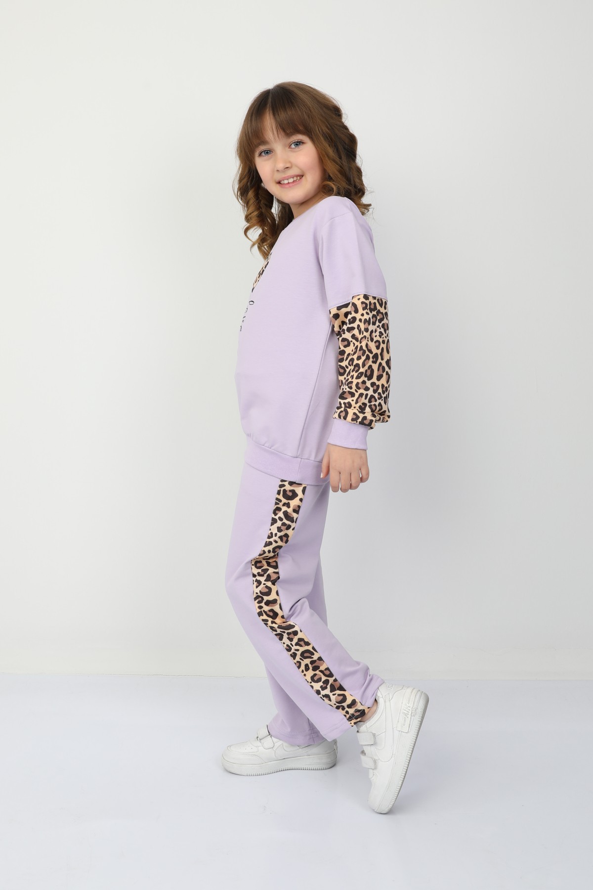 Kız Çocuk Kalp Leoparlı Takım 37036