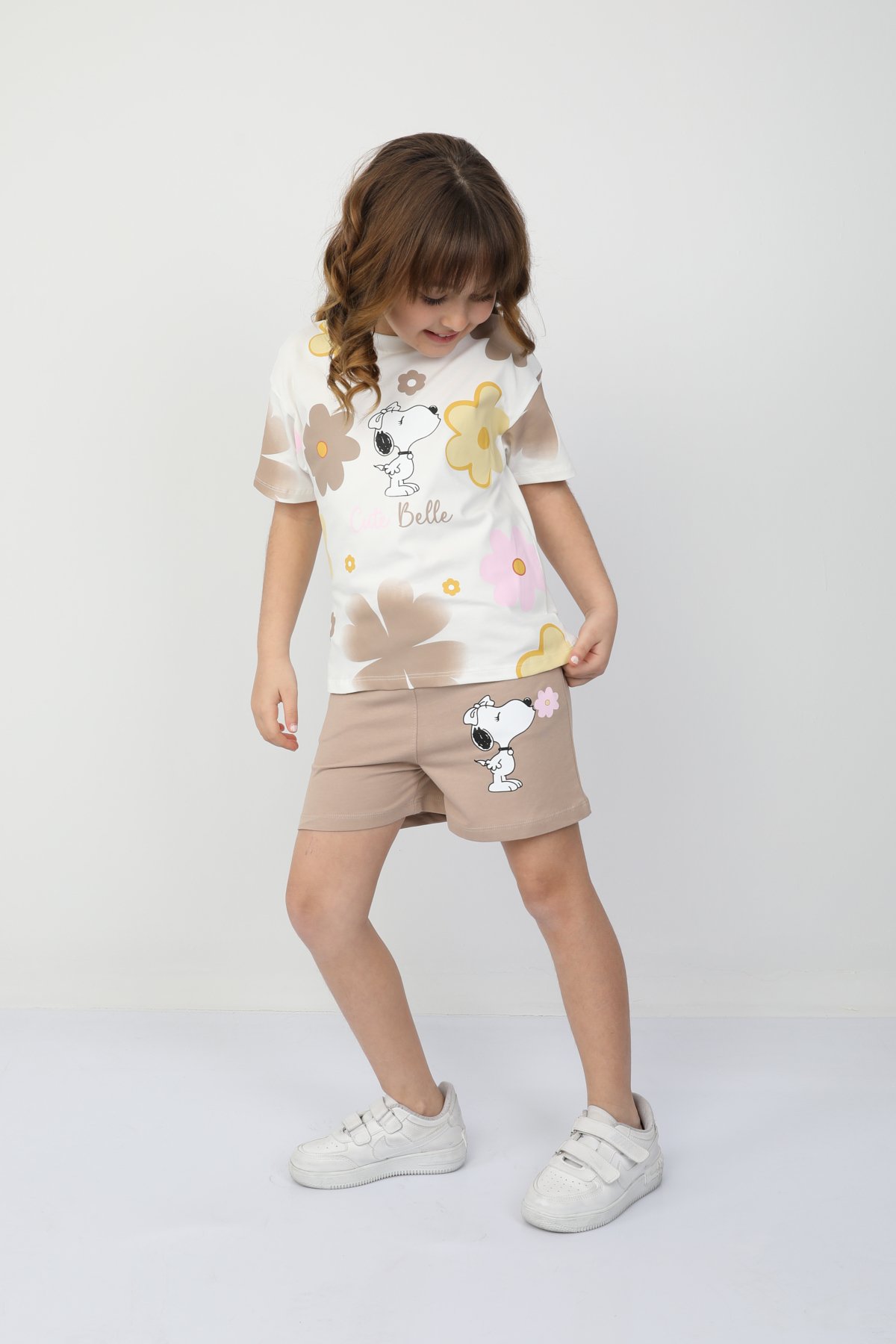 Cute Belle Baskılı Kız Çocuk Takım 6411