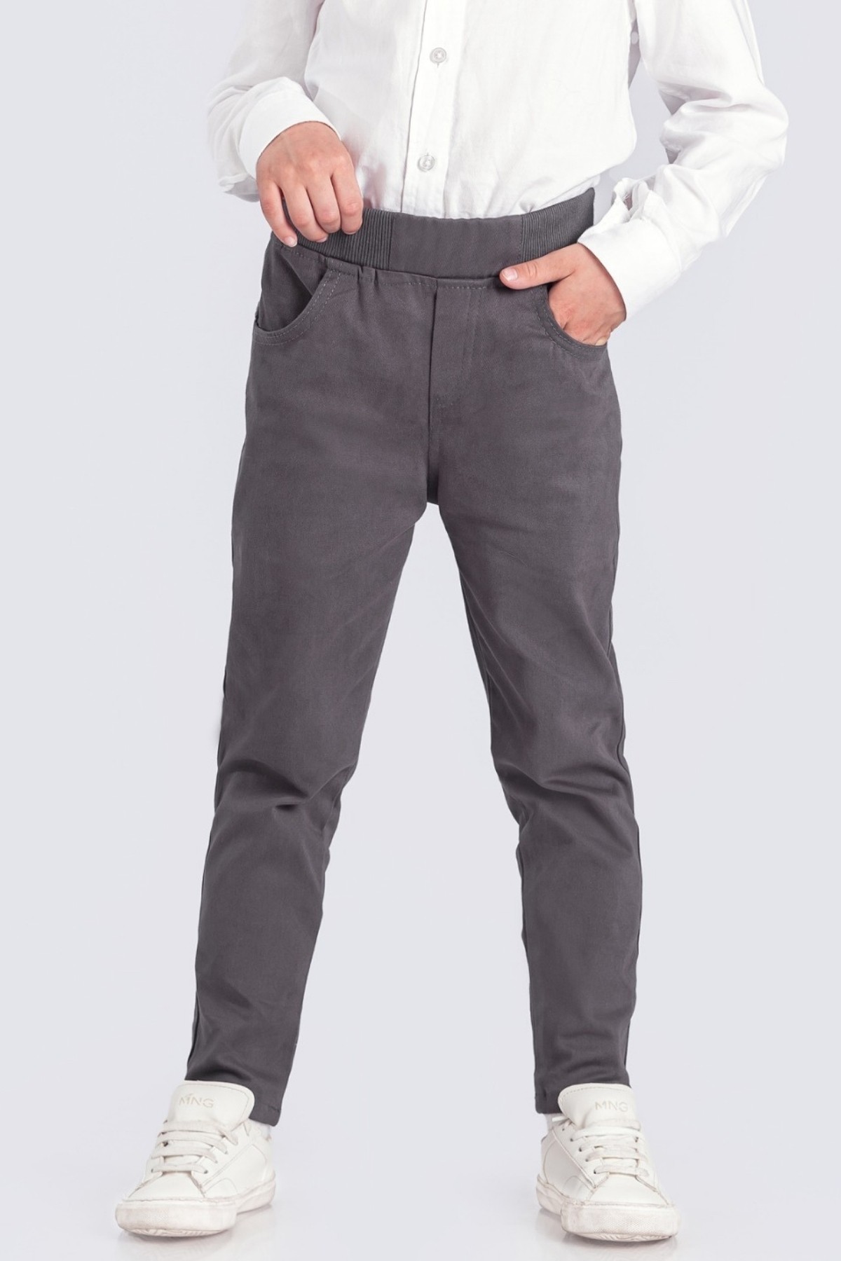 OKUL PANTOLONU BELİ LASTİKLİ KAŞKORSELİ ECCK-BYMİK-JEAN-8334-8434