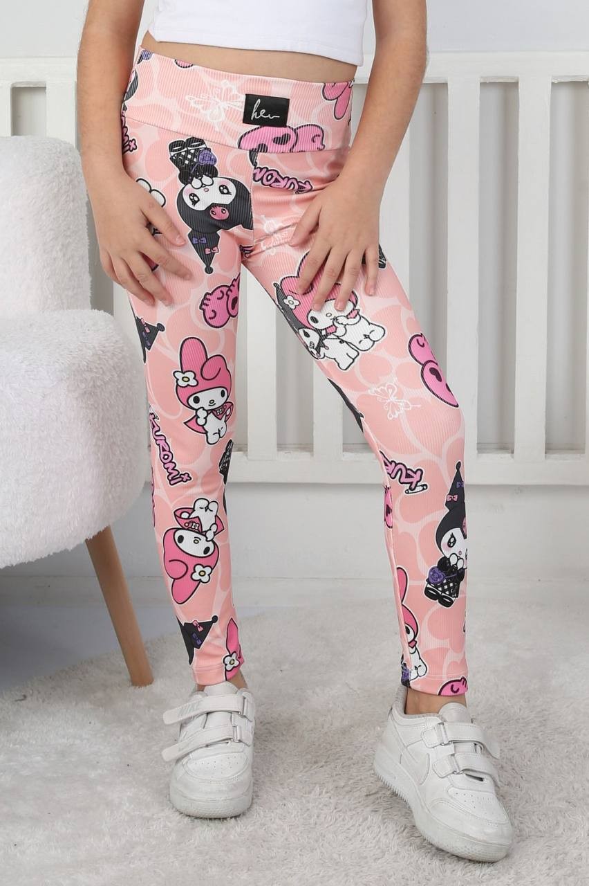 Kuromi Desenli Fitilli Tayt - 8001SB