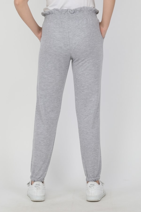 Bel Paça Lastikli Unisex Çocuk Düz Renk Eşofman Altı 0012-0011