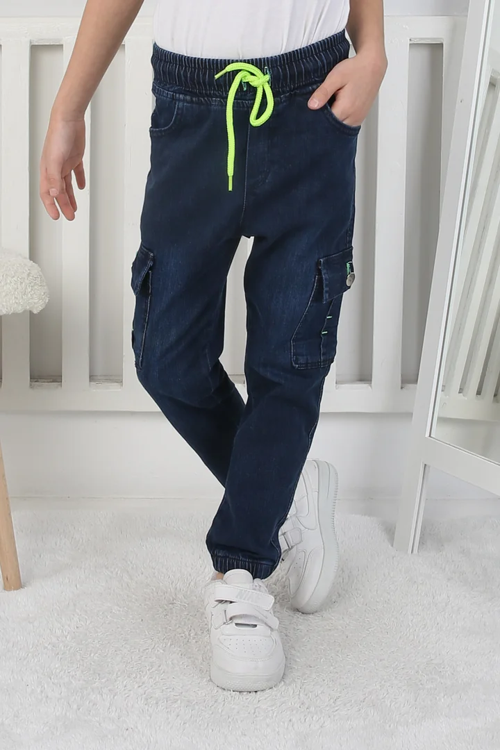 Komutan Cepli Lacivert Kot Pantolon 2465