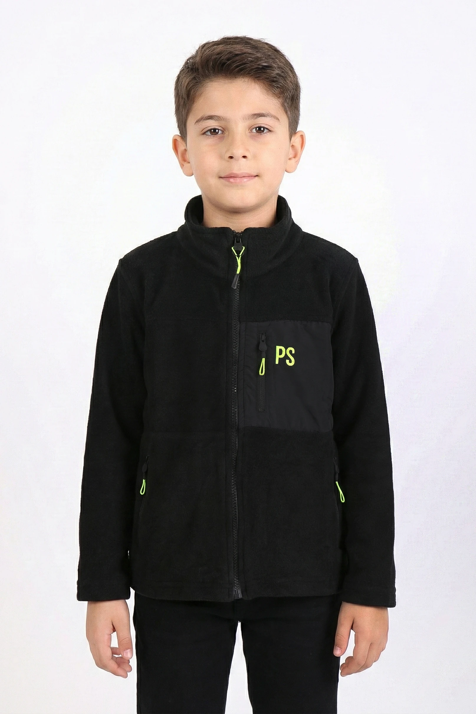 Fermuarlı Erkek Çocuk Ceket Polar - 26K 70100