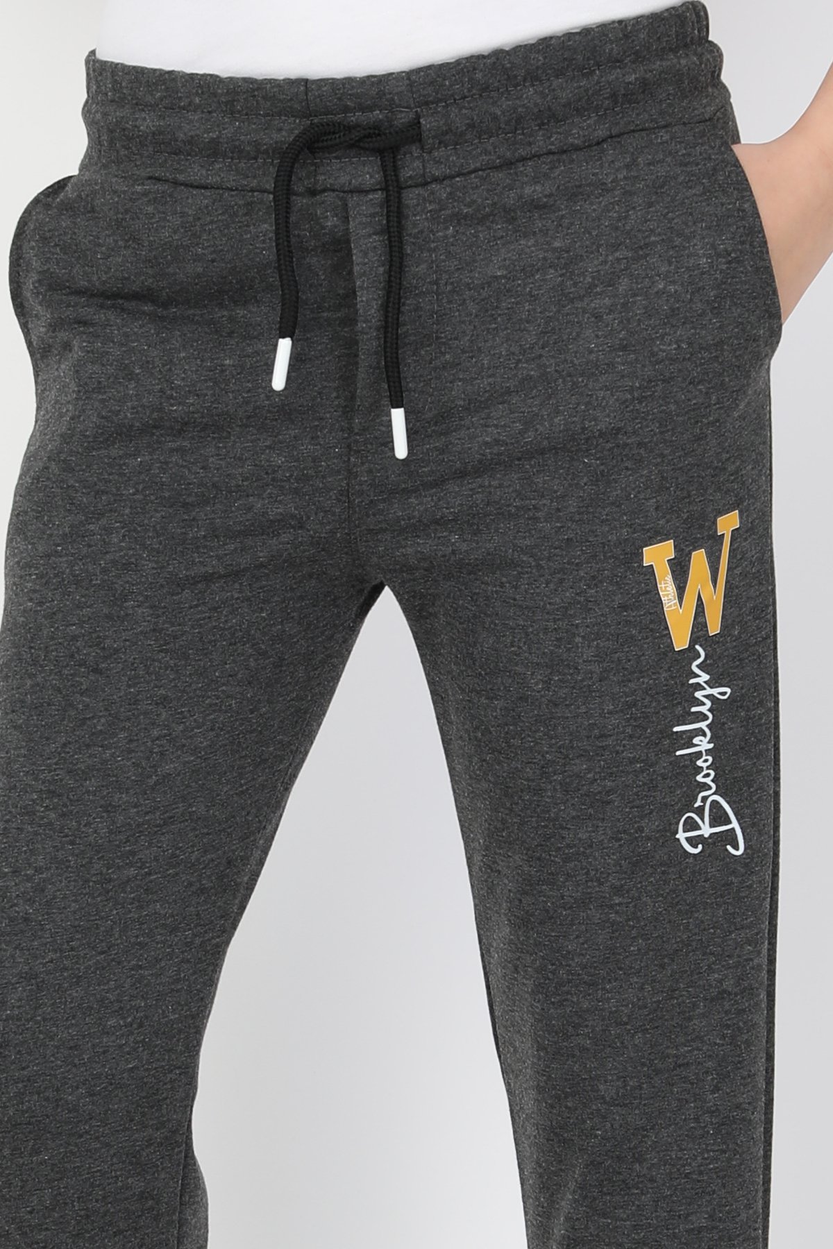 W Brooklyn baskılı Unisex Çocuk Eşofman Altı 4189