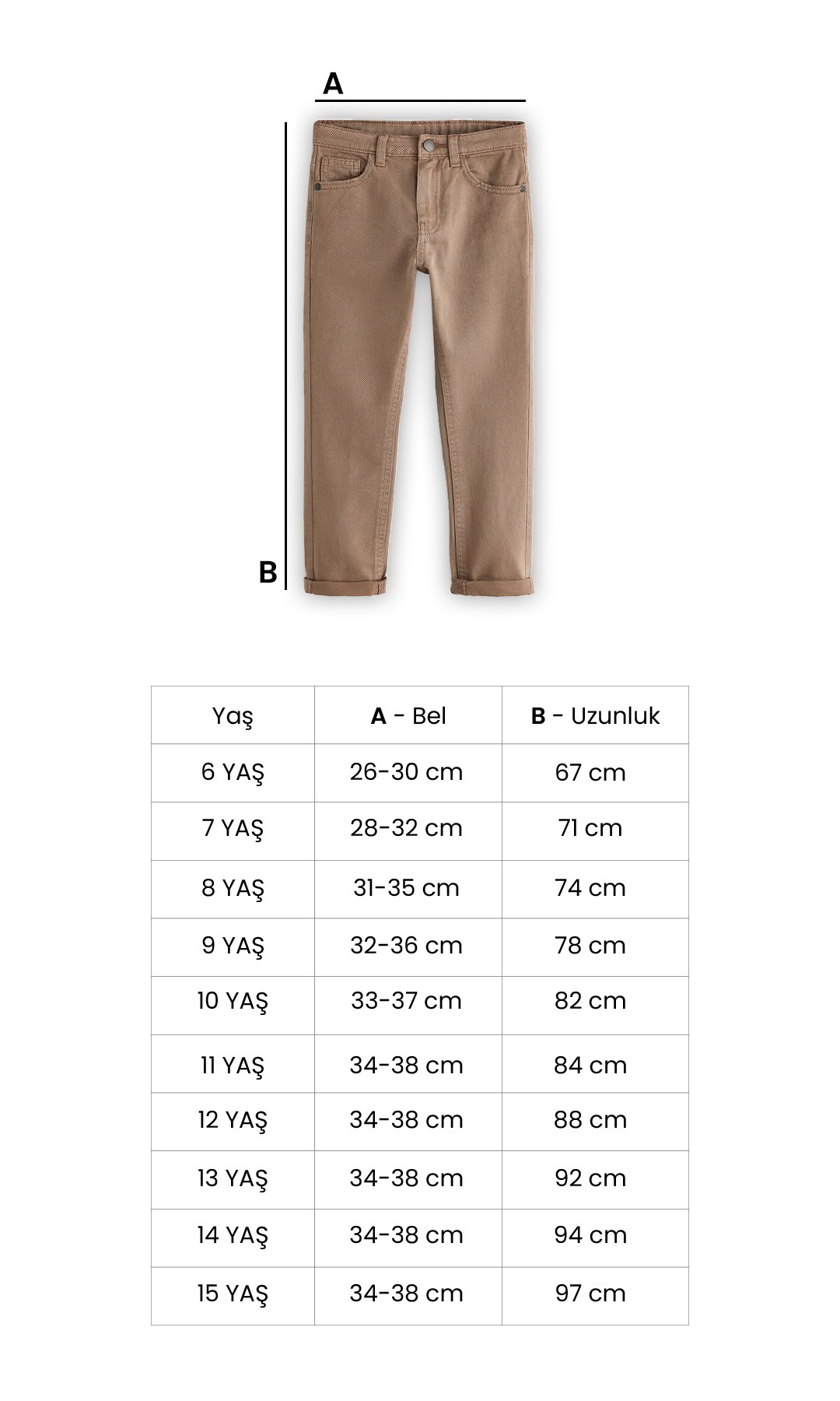 Beli Lastikli Kaşkorseli Okul Pantolonu