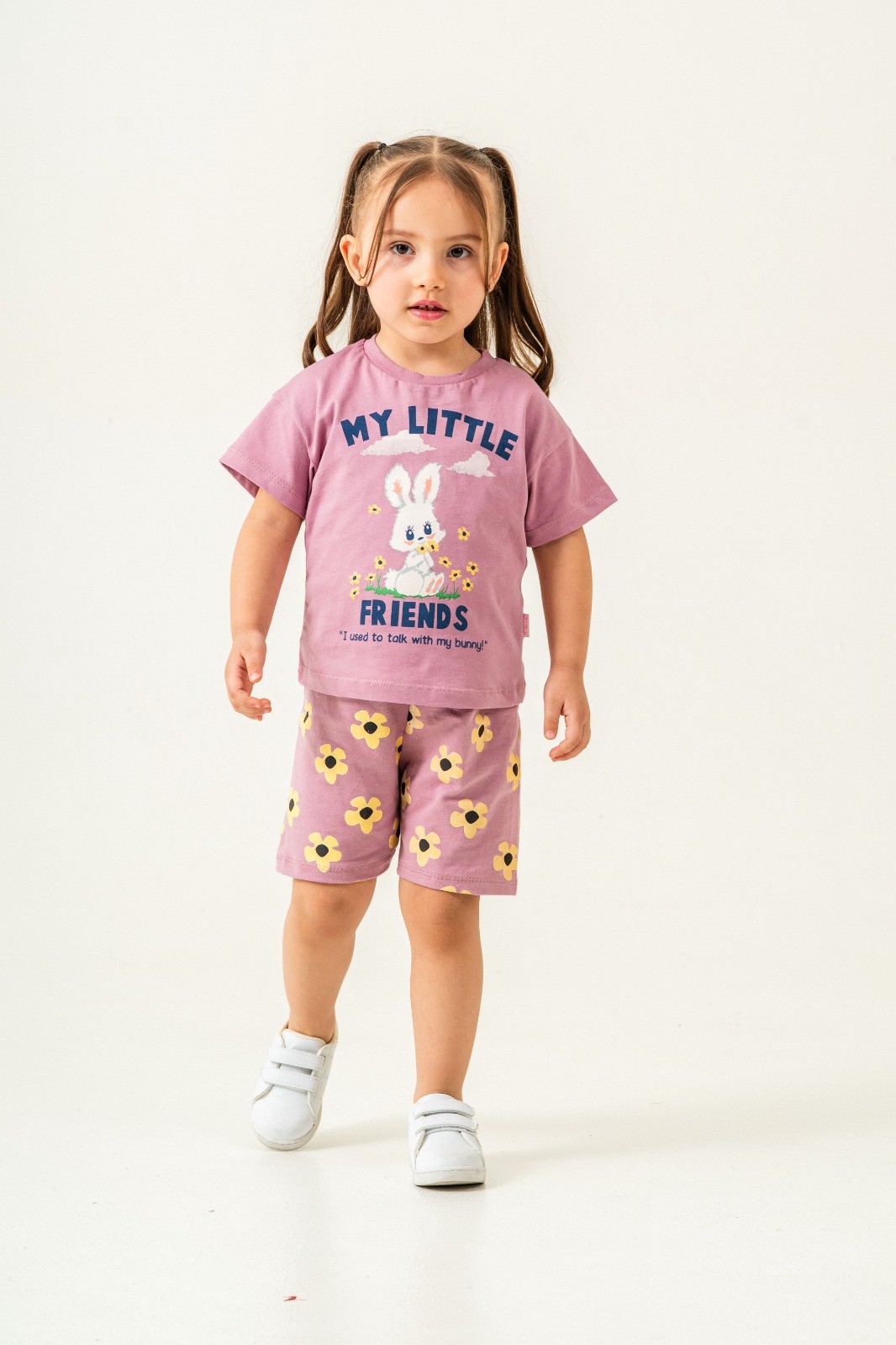 MY LİTTLE TAVŞAN 2 Lİ KIZ ÇOCUK TAKIM 4857 - Mor