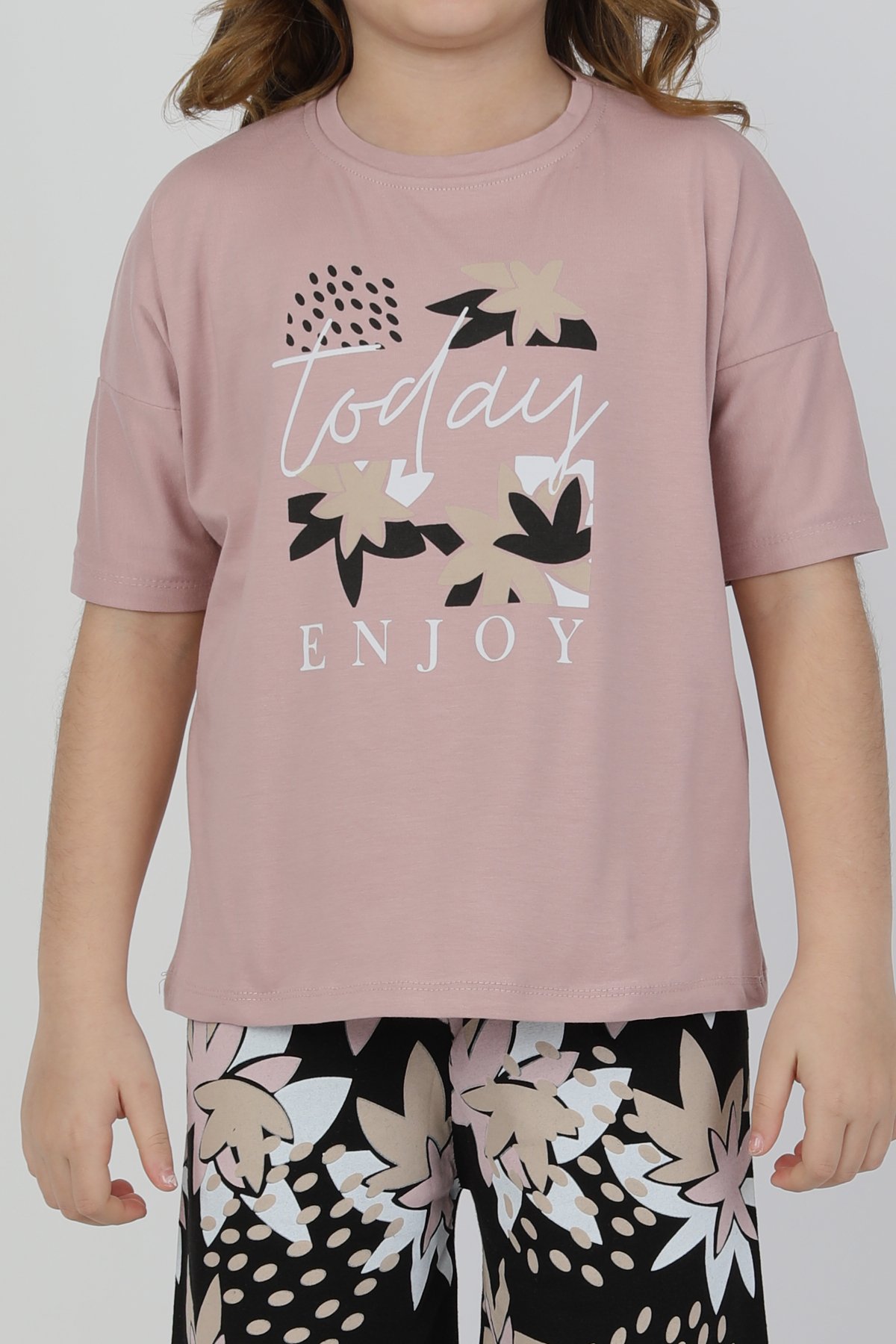 Today Enjoy Baskılı Kız Çocuk Takım