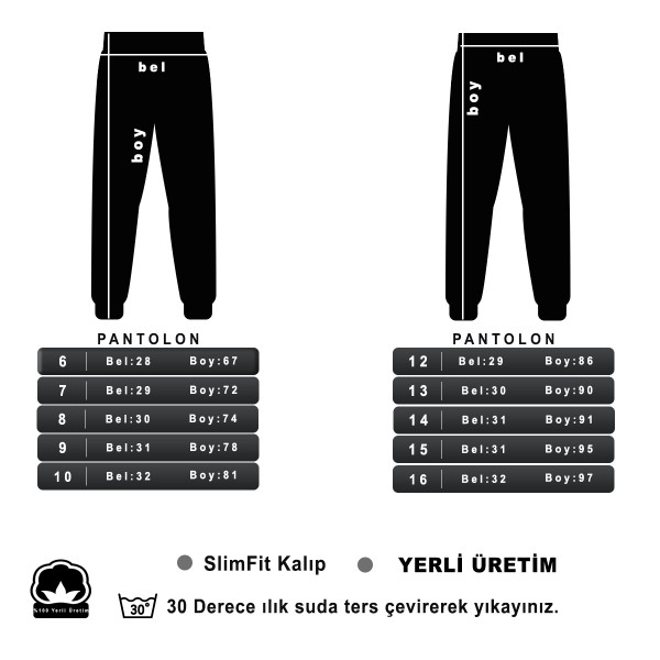 OKUL PANTOLONU BELİ LASTİKLİ KAŞKORSELİ ECCK-BYMİK-JEAN-8334-8434