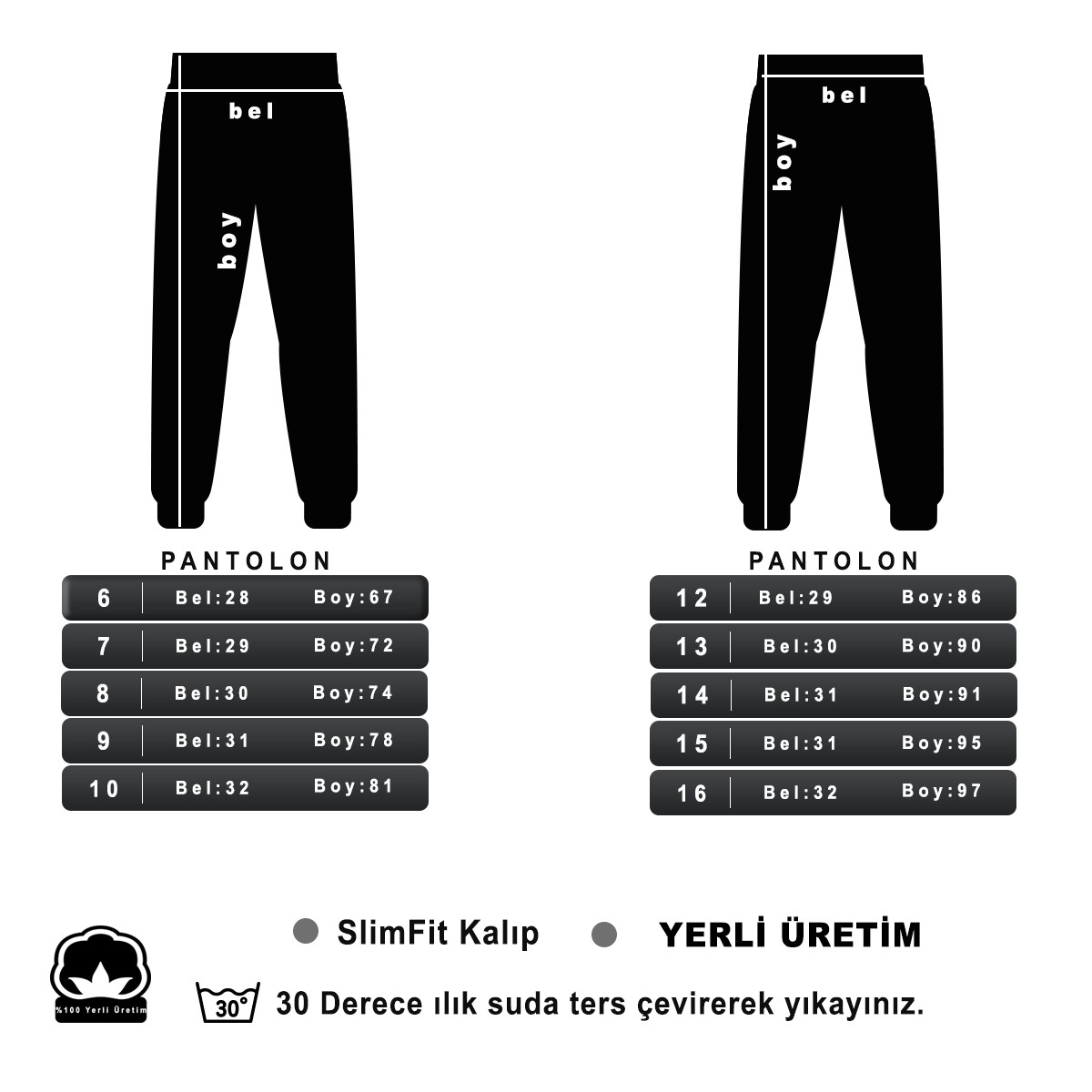 Okul Pantolonu Beli Lastikli Kaşkorseli 8431-8331