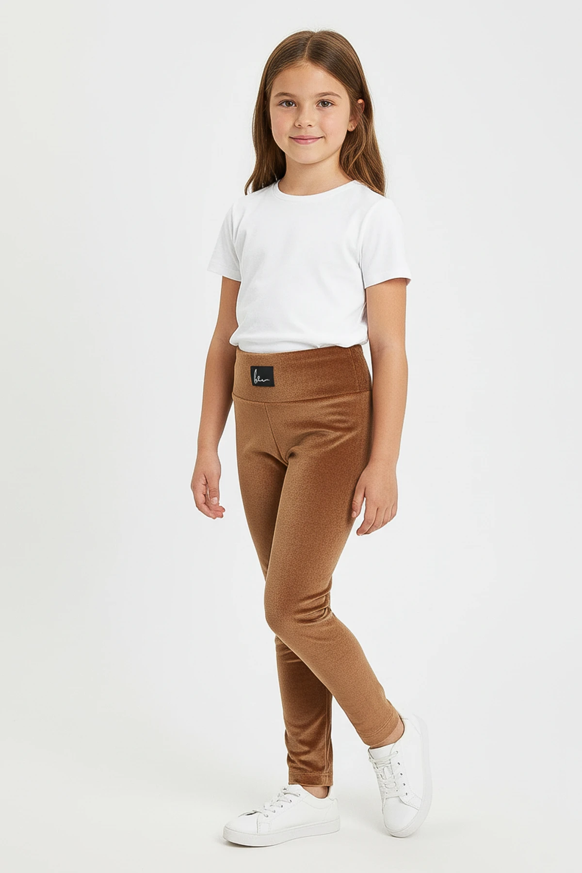 Armalı Kız Çocuk Kadife Tayt - 26K 02443