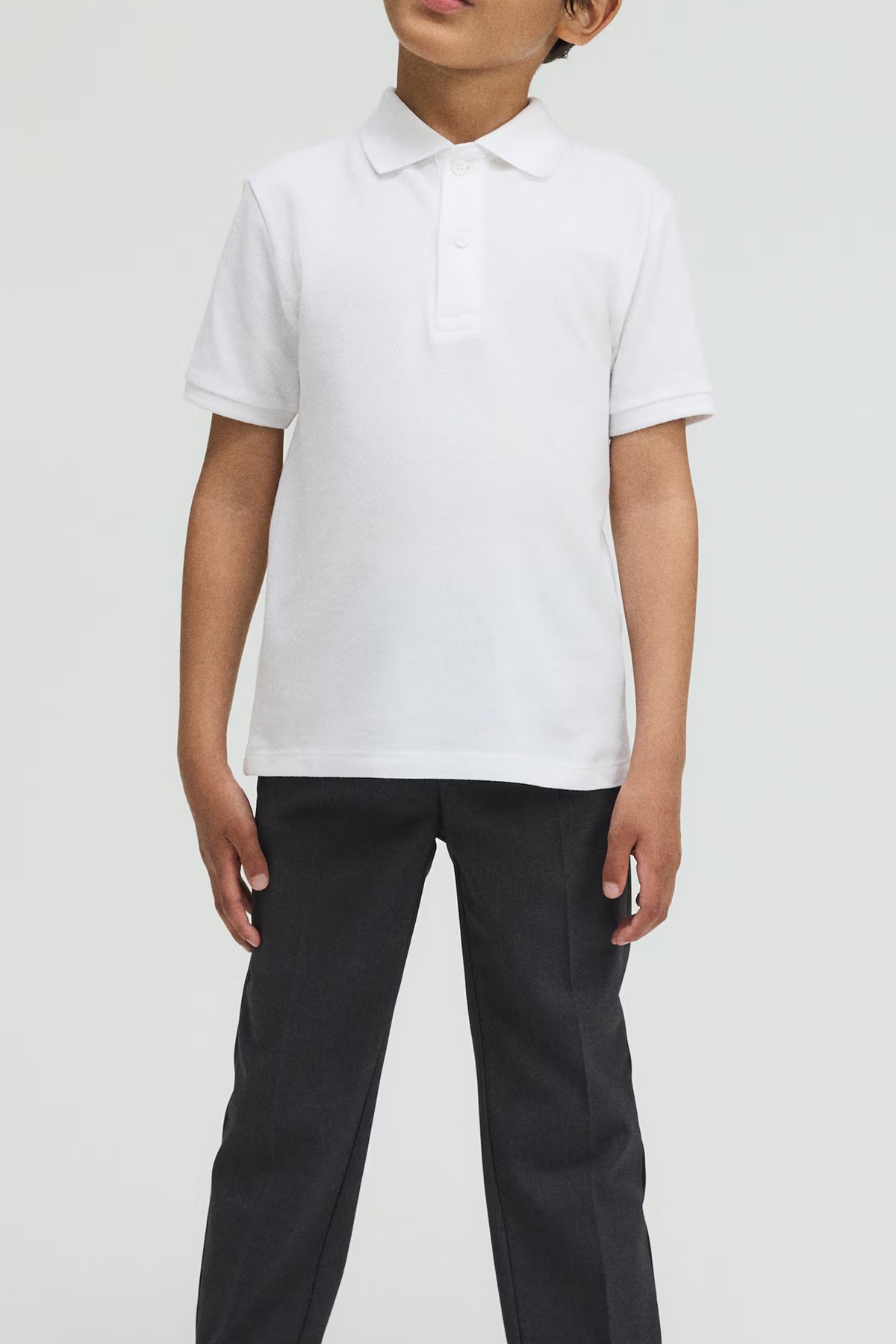 Unisex Polo Yaka Pamuklu Okul Tshirt - 2308