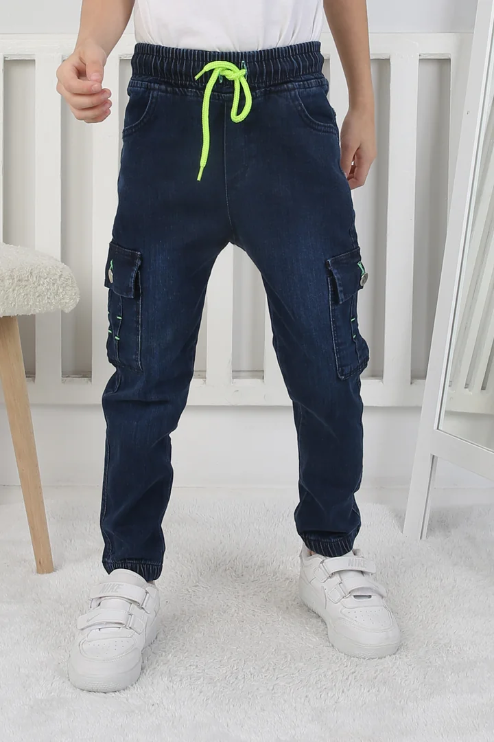 Komutan Cepli Lacivert Kot Pantolon 2465