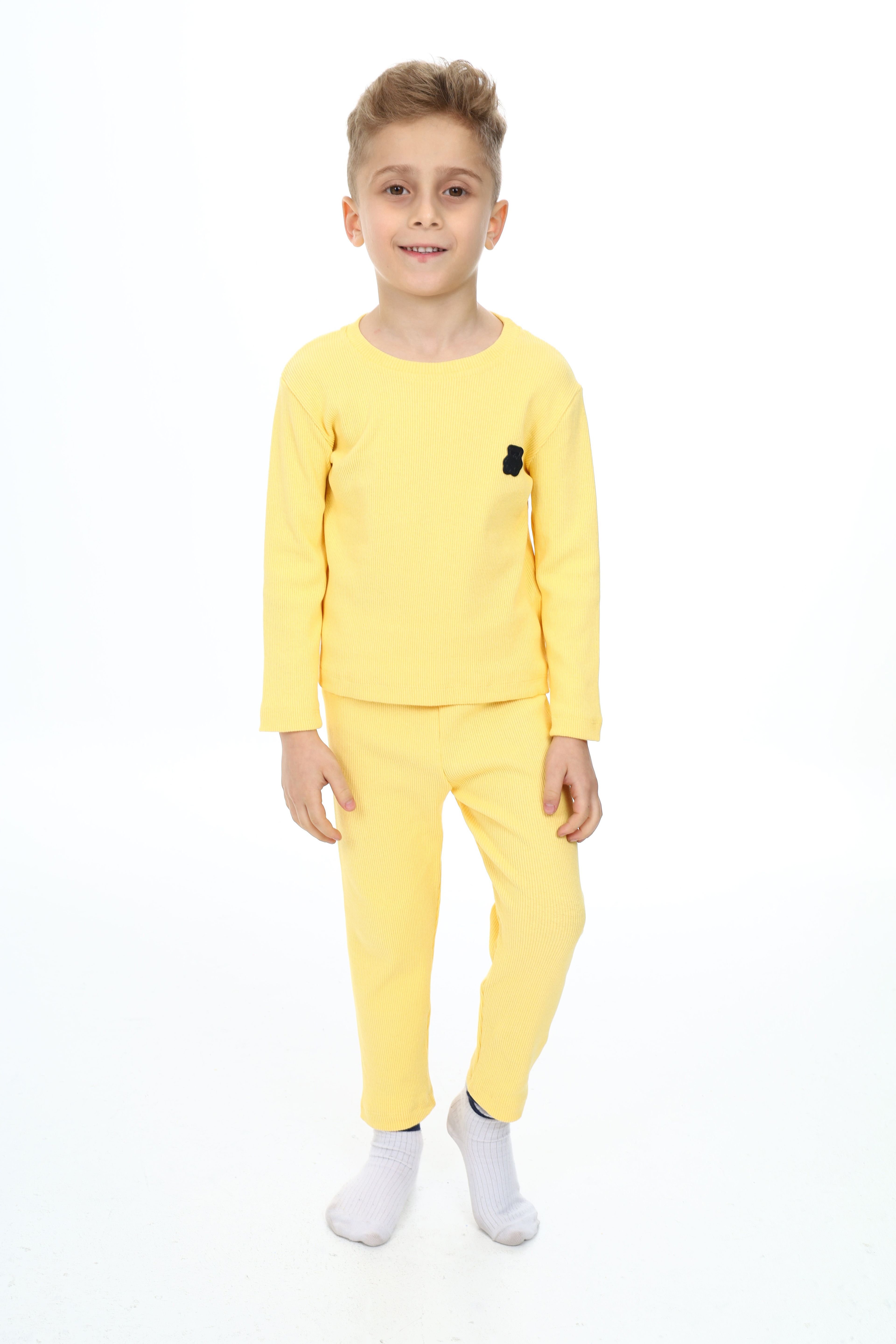 BEAR AMBLEM FİTİLLİ ALT ÜST TAKIM 2039