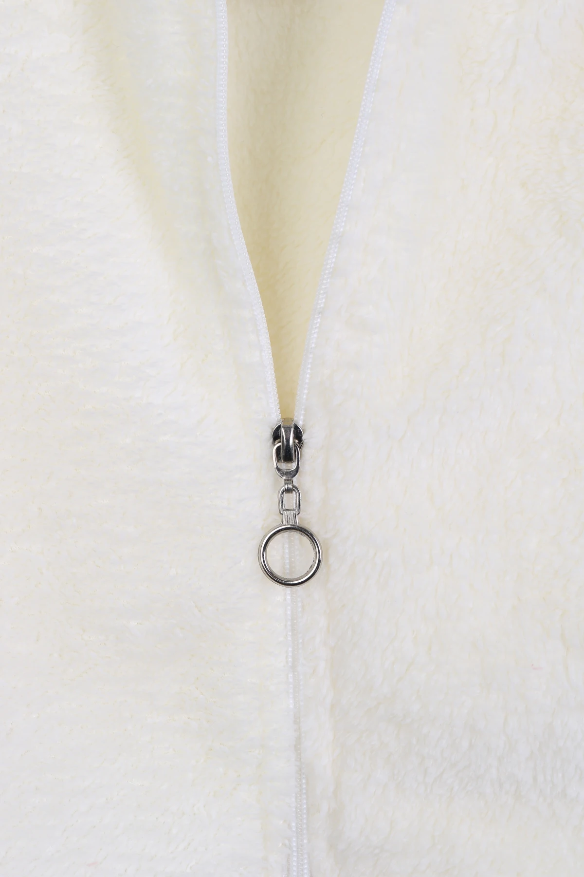 Ayıcık Figürlü Fermuarlı Kız Çocuk Peluş Yelek - 26K 1003