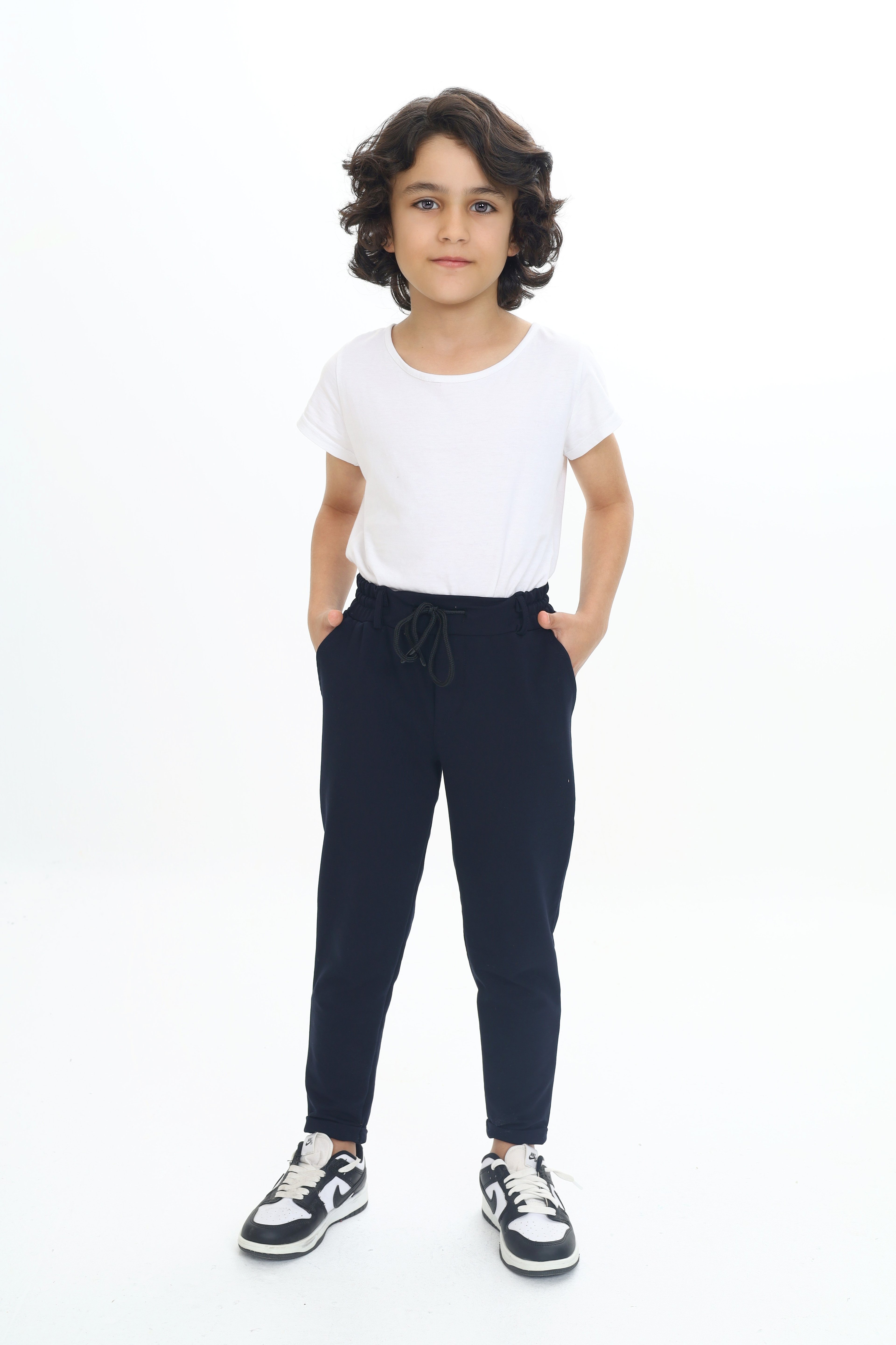 Erkek Çocuk Duble Paça Eşofman Altı 6601-6602 - Lacivert